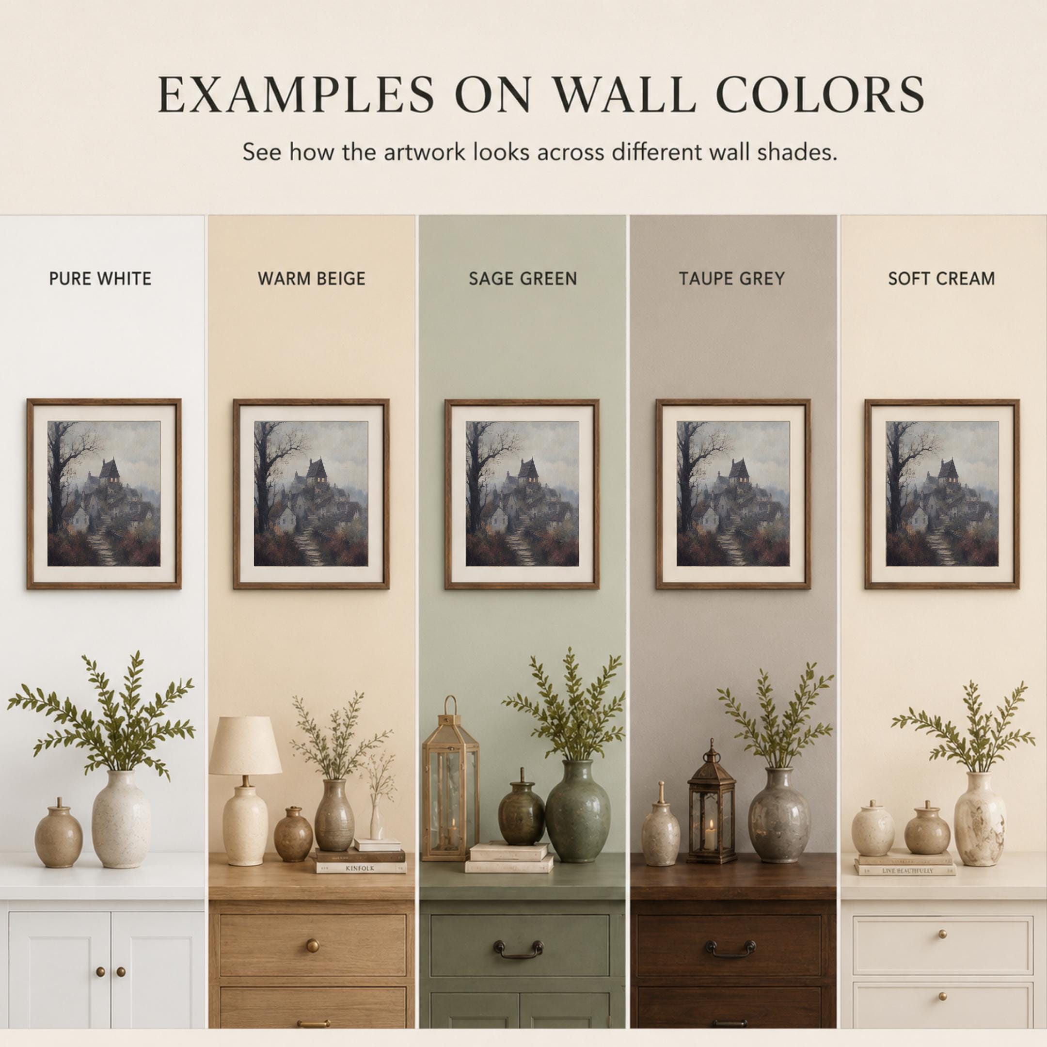 Moody Vintage Village Printable Wall Art, Gothic English Cottage Digital Download — image 8