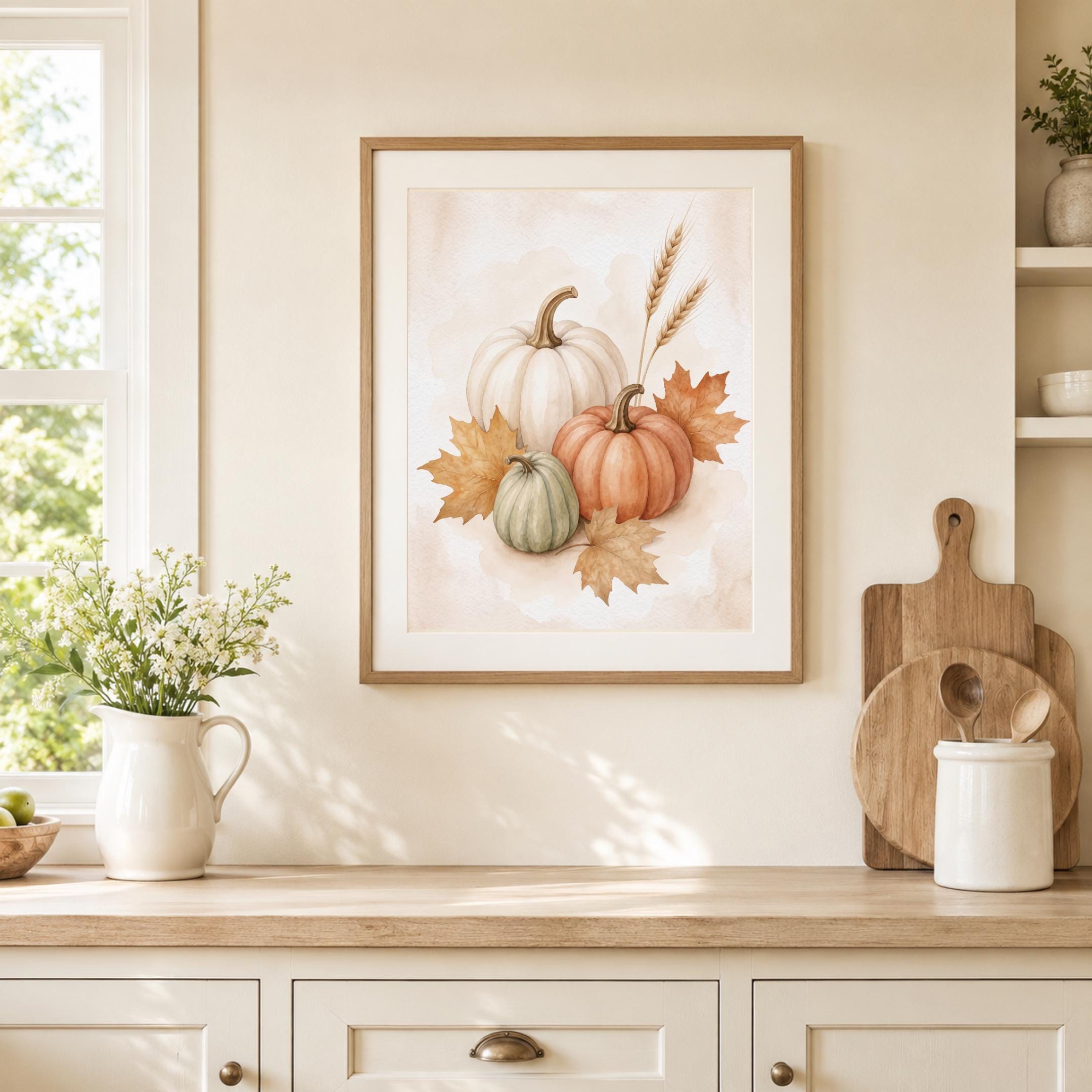 Pumpkin Printable Wall Art | Fall Harvest Botanical Print | Autumn Digital Download Decor — image 2