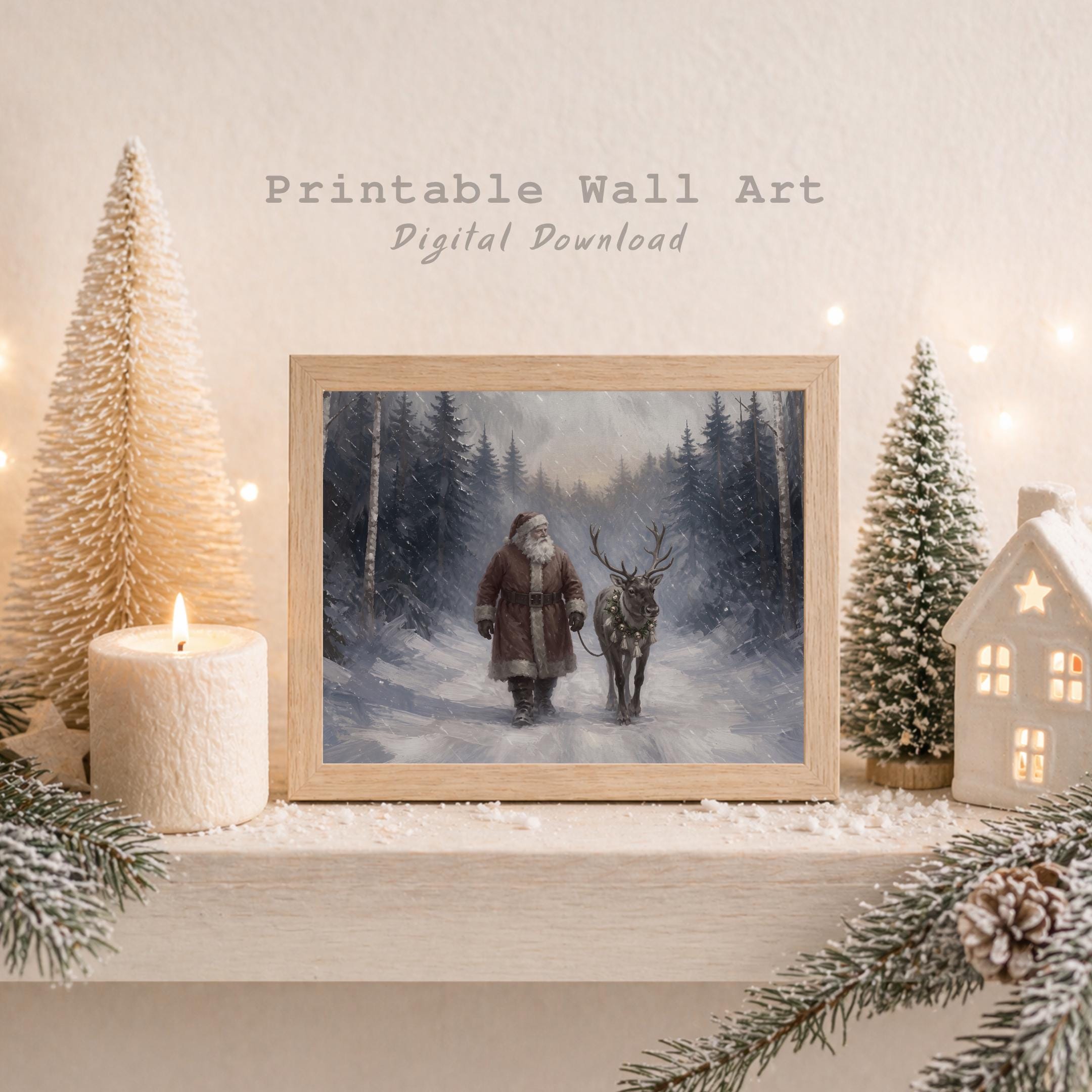 Santa & Reindeer along the Forest Trail — image 7