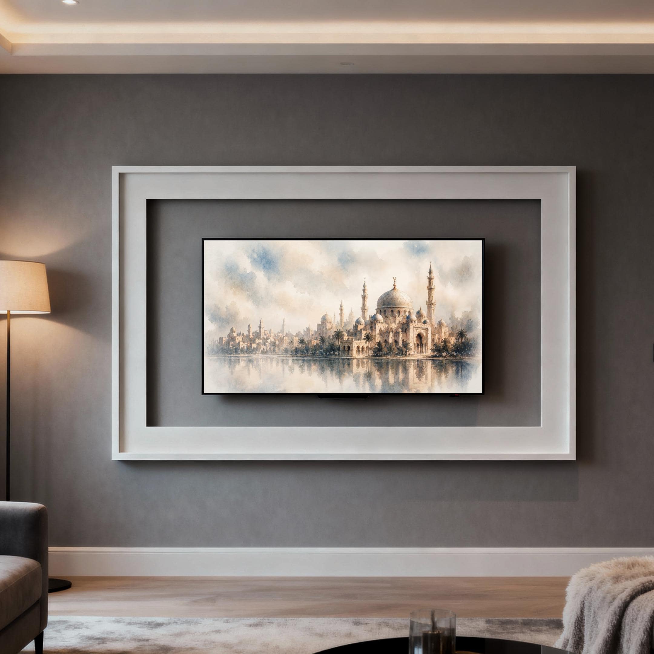 Neutral Islamic Frame TV Art | Mosque Skyline Digital Download — image 7