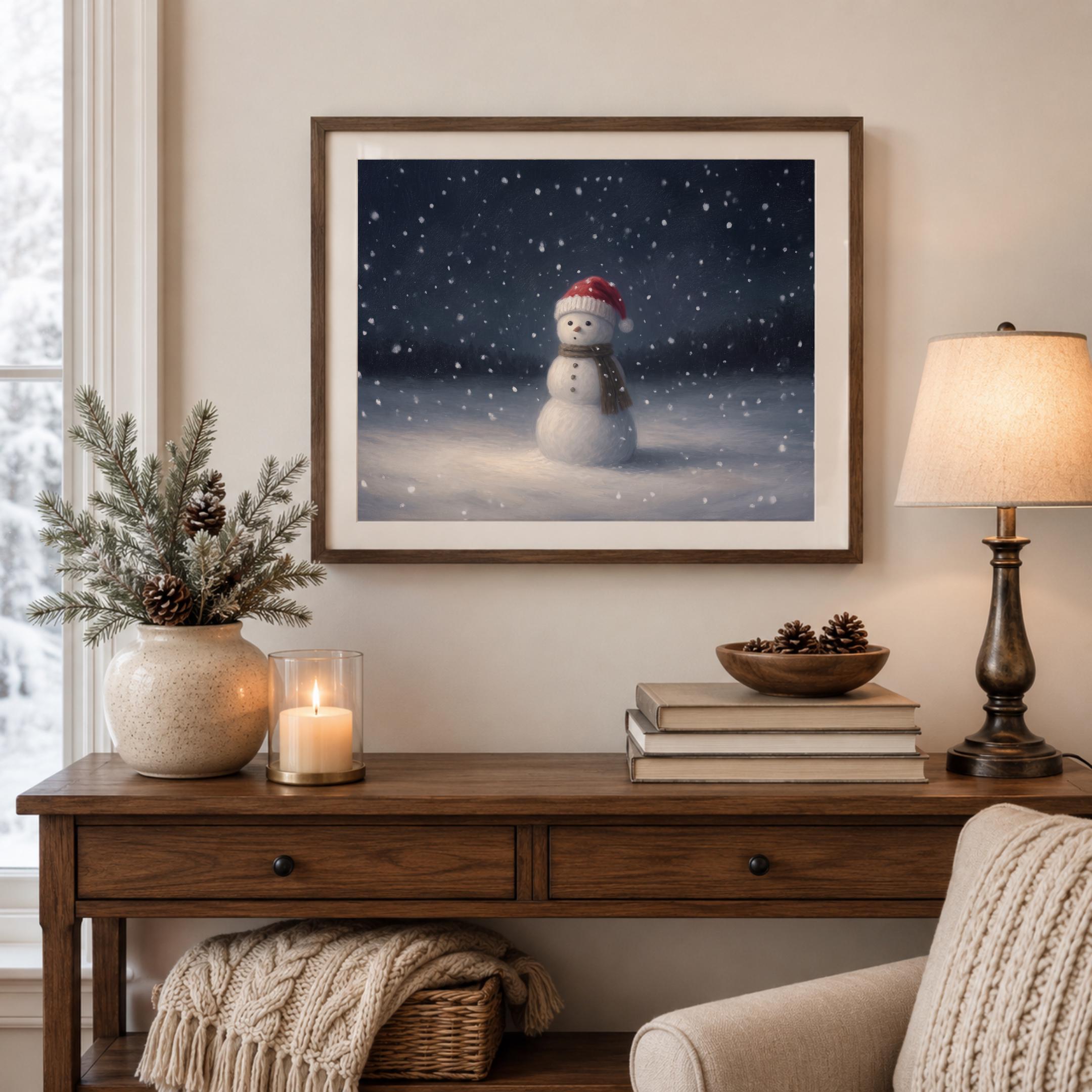 A Snowman beneath the Falling Snow — image 6