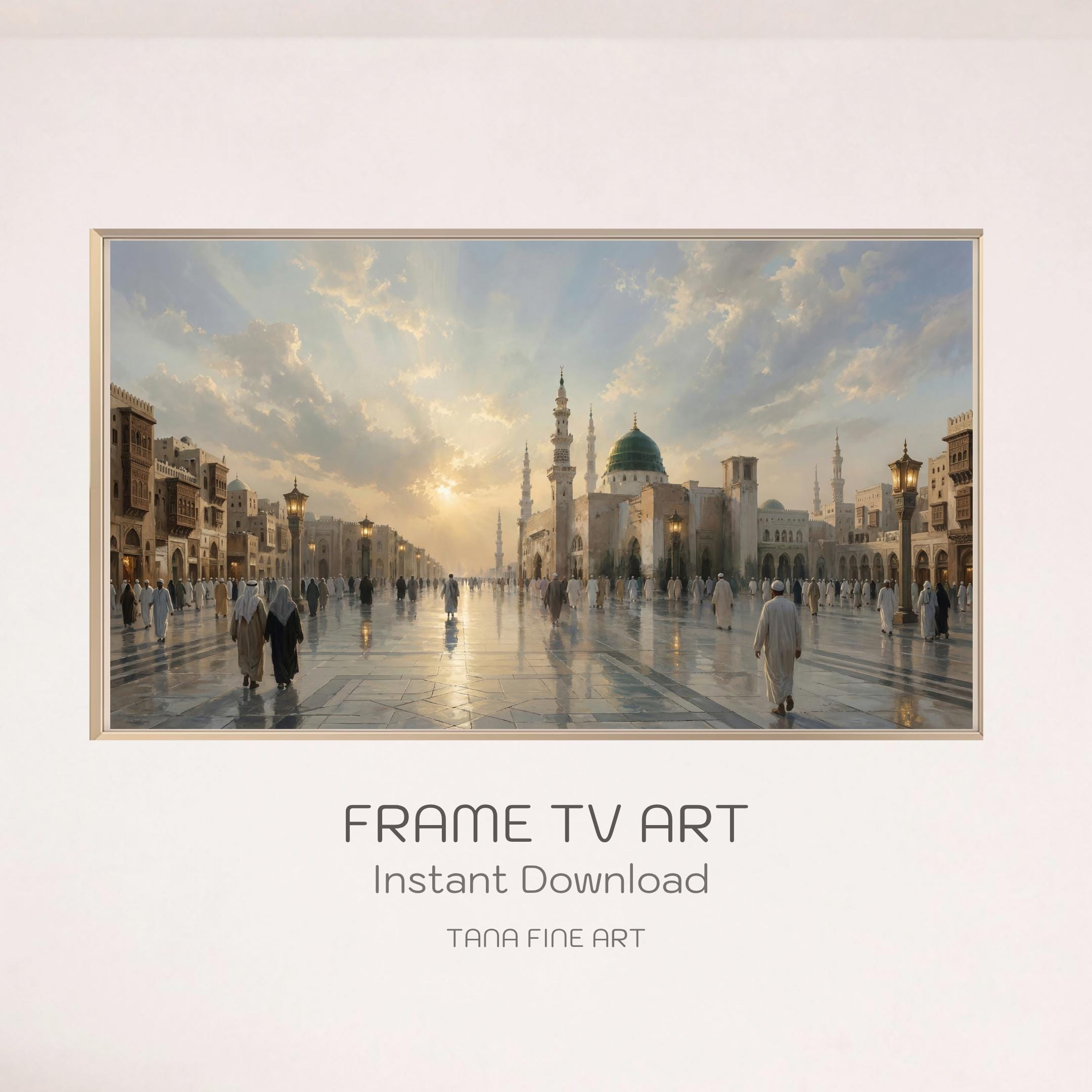 Medina Frame TV Art, Islamic Muslim Home Decor, Peaceful Mosque Art (Digital Download)