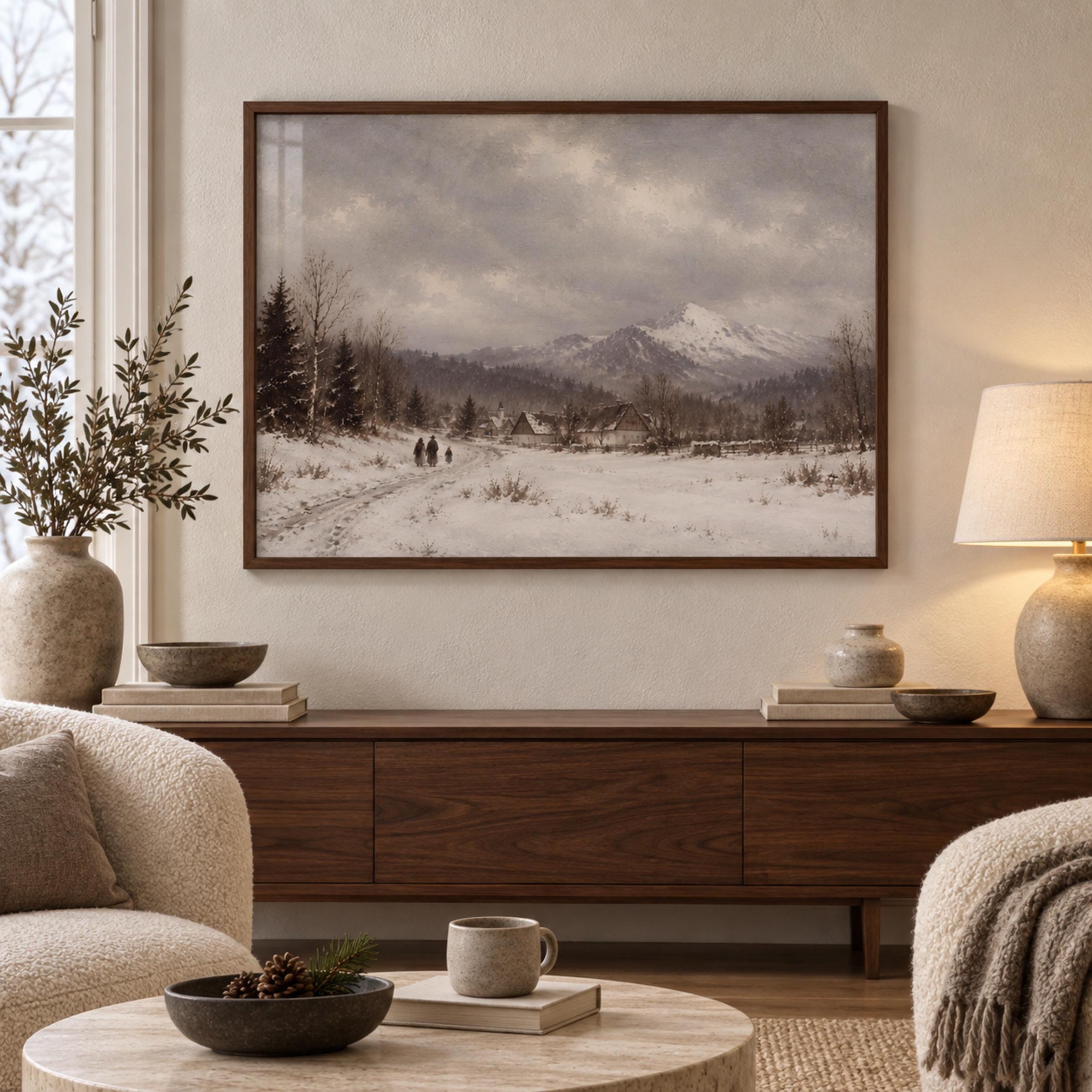 Village Lane in a Snowy Valley — image 4