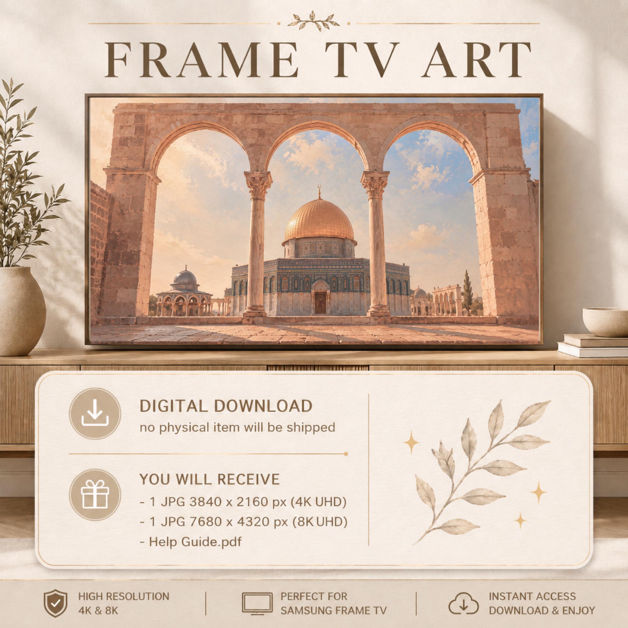 Dome of the Rock Jerusalem Islamic Frame TV Art 4K Digital Download Display — image 2
