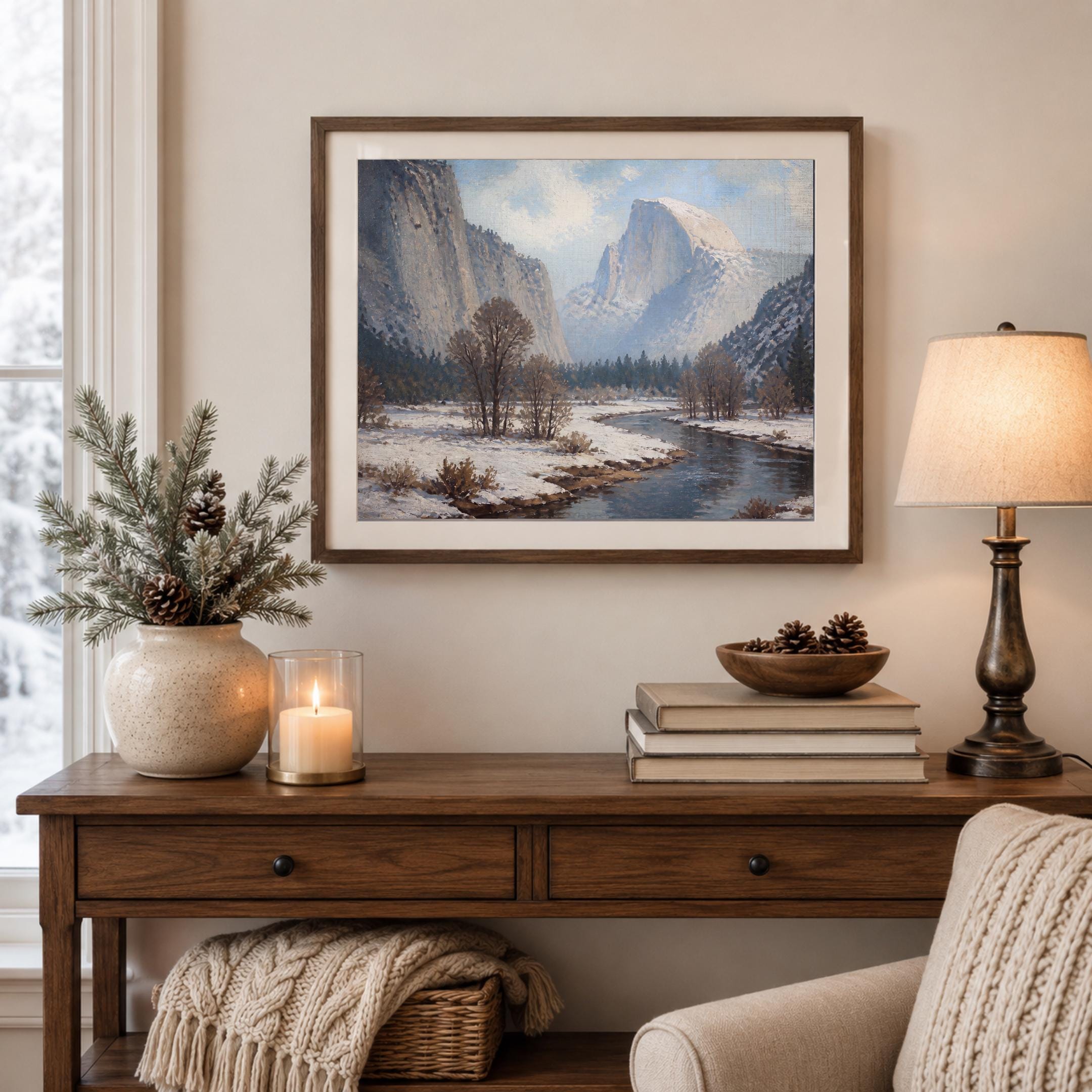 Yosemite-Inspired Winter Valley & River — image 4