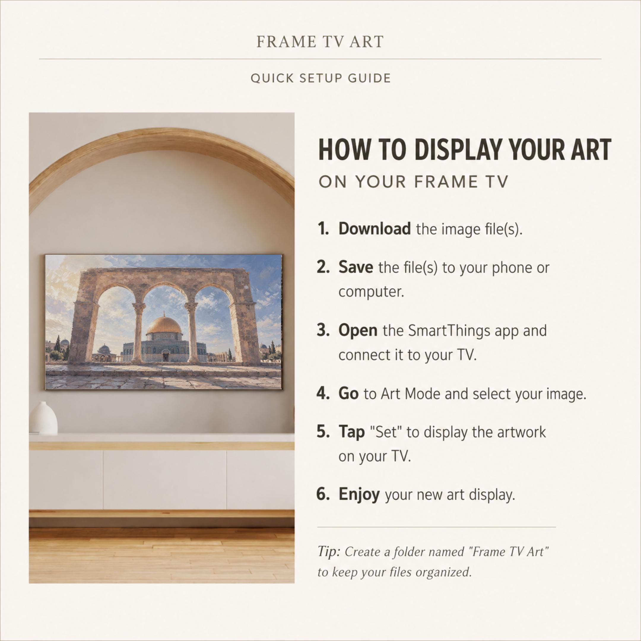 Dome of the Rock Islamic Frame TV Art Jerusalem 4K Digital Download Display Artwork — image 10