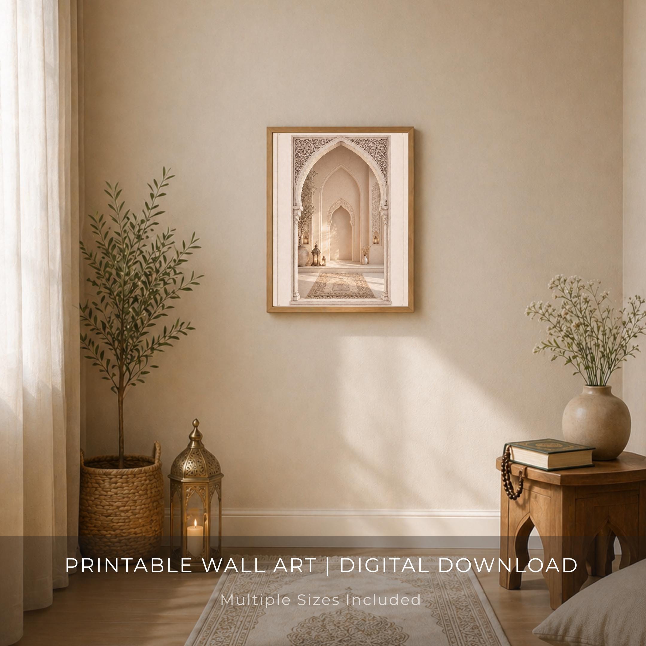 Quiet Prayer Interior — Islamic Arch Art — image 8