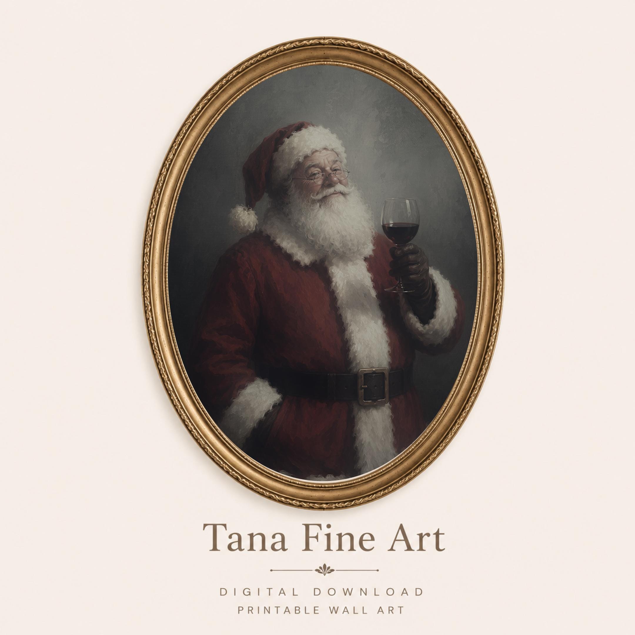 Santa with a Glass of Red Wine — image 8