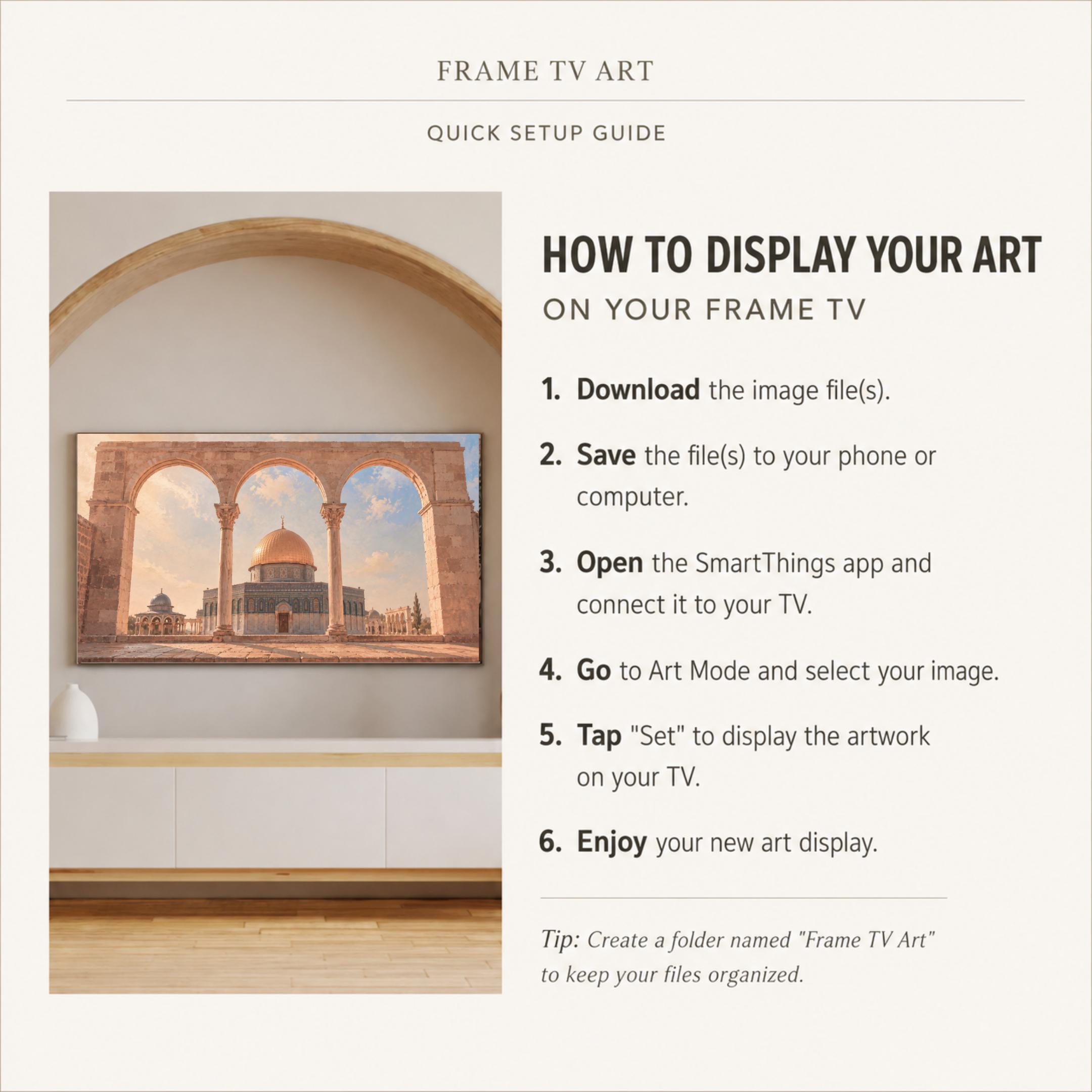 Dome of the Rock Jerusalem Islamic Frame TV Art 4K Digital Download Display — image 8