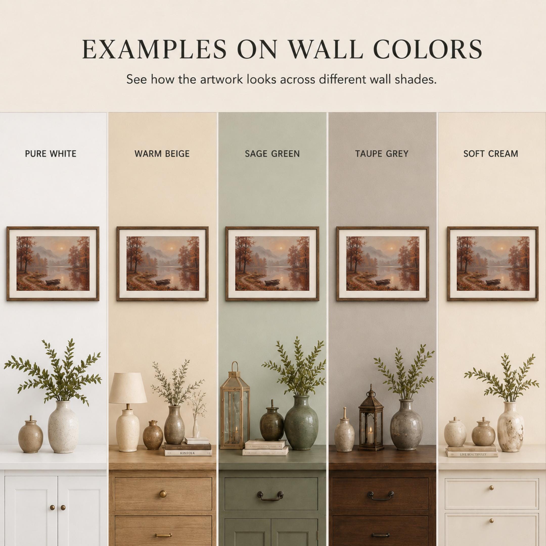 Moody Fall Landscape Wall Art, Autumn Landscape Print, Rustic Cabin Decor  (Digital Download) — image 8