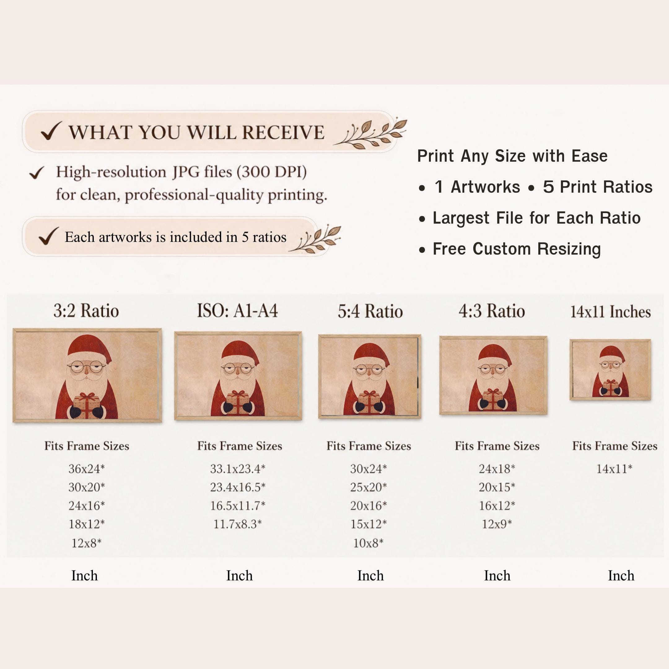 Retro Santa with a Wrapped Gift — image 7