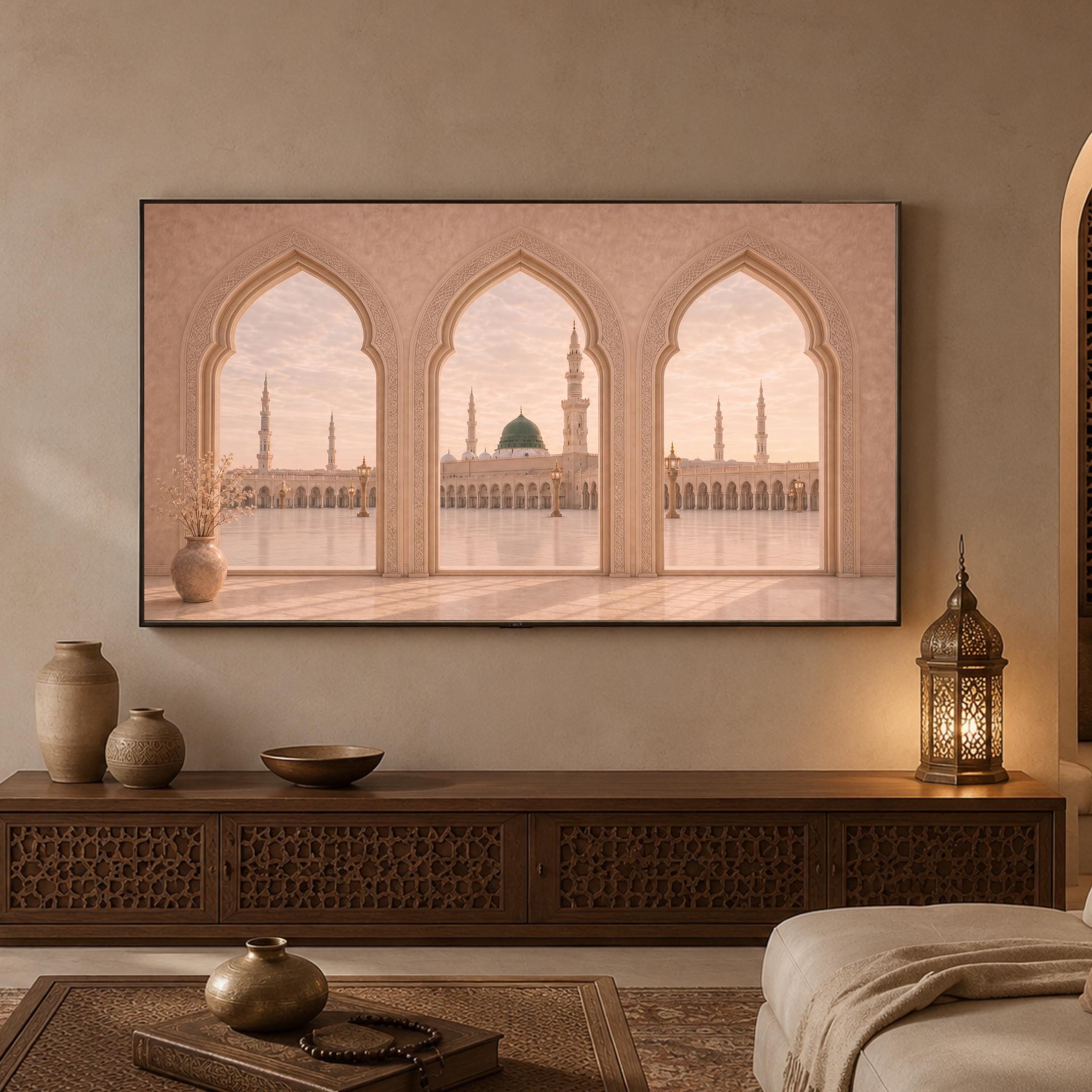 Medina Mosque Samsung Frame TV Art, Islamic Muslim Home Decor Display, Digital Download — image 6