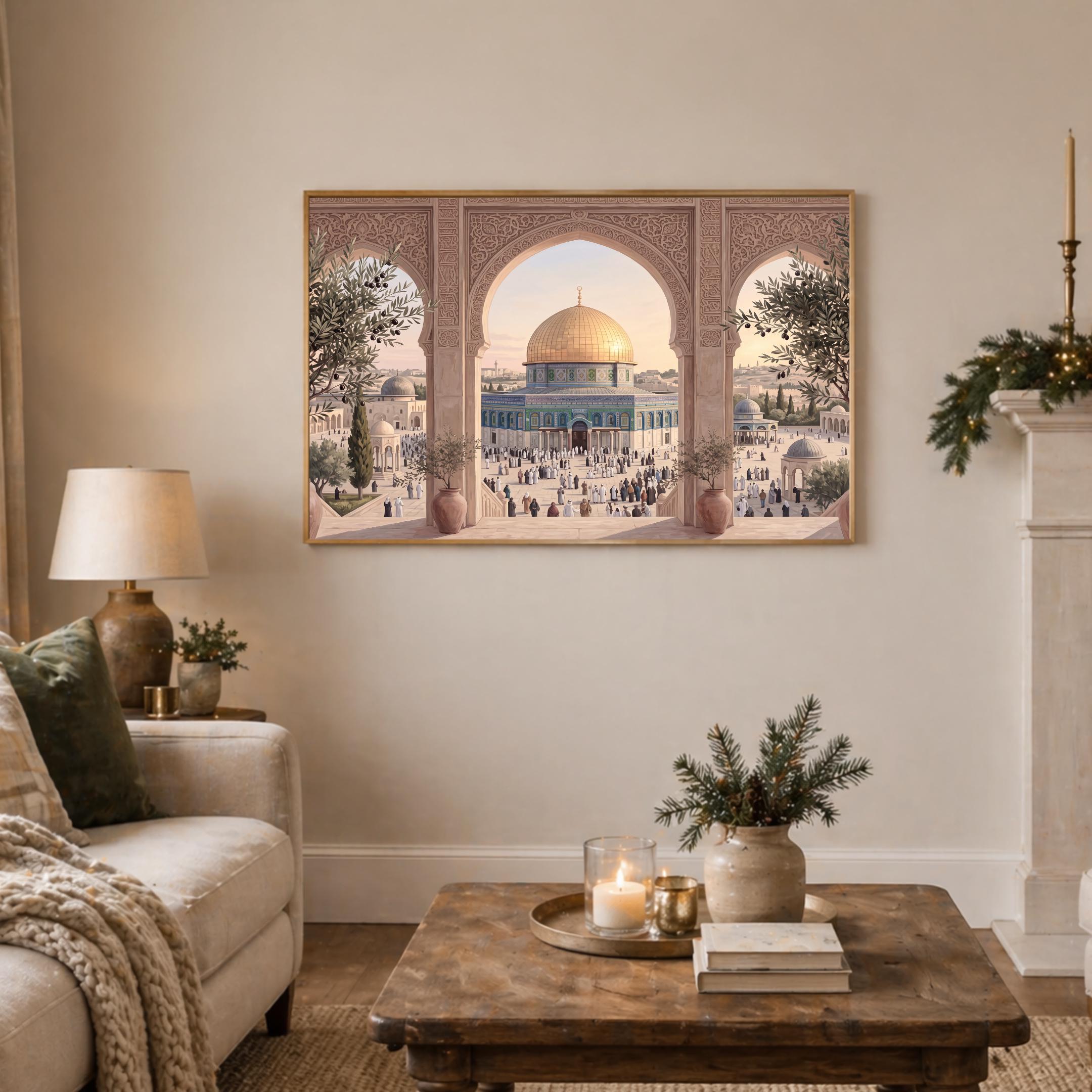 Dome of the Rock Samsung Frame TV Art Islamic Jerusalem 4K Digital Download Display — image 3