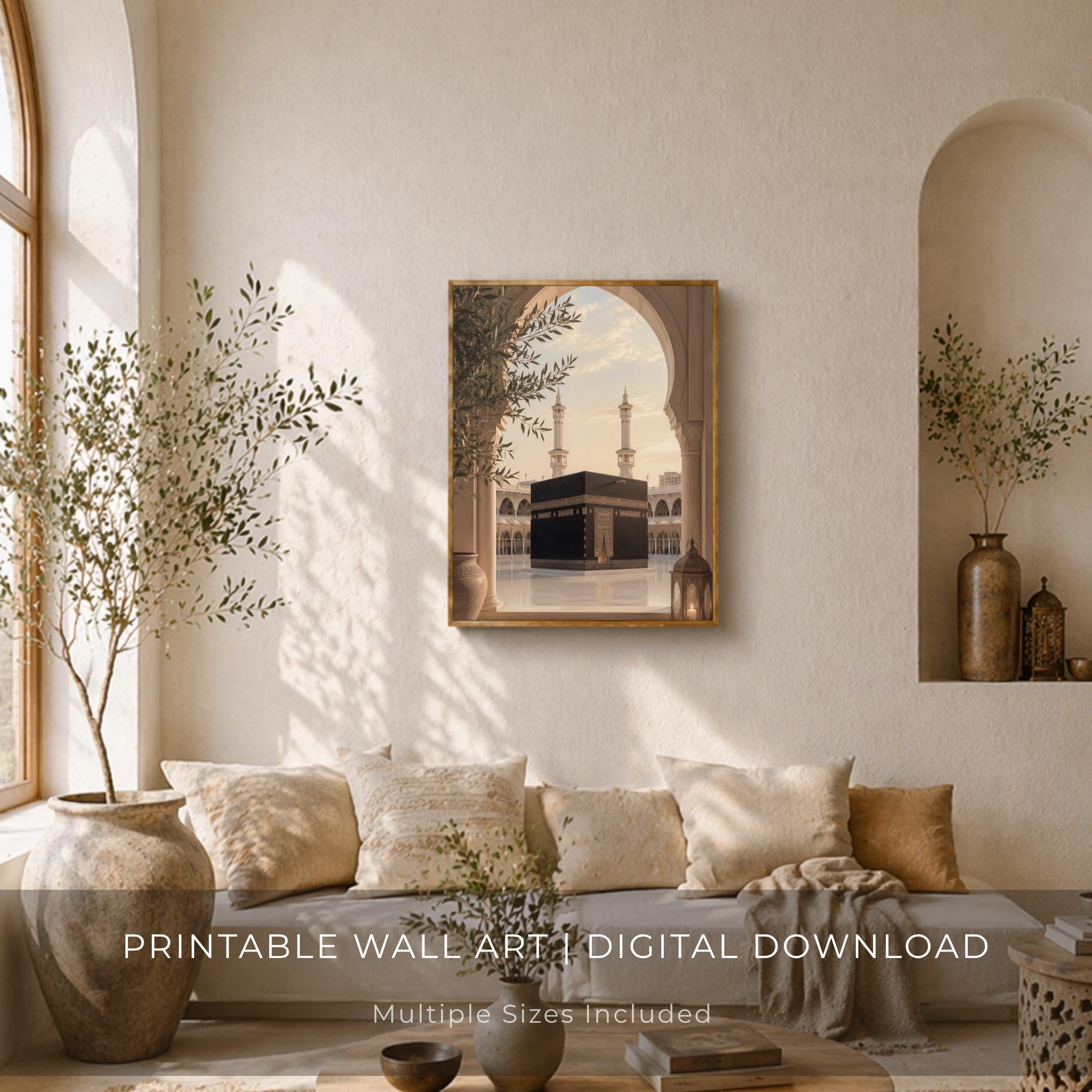 Kaaba View with Olive Branches & Lantern — image 4