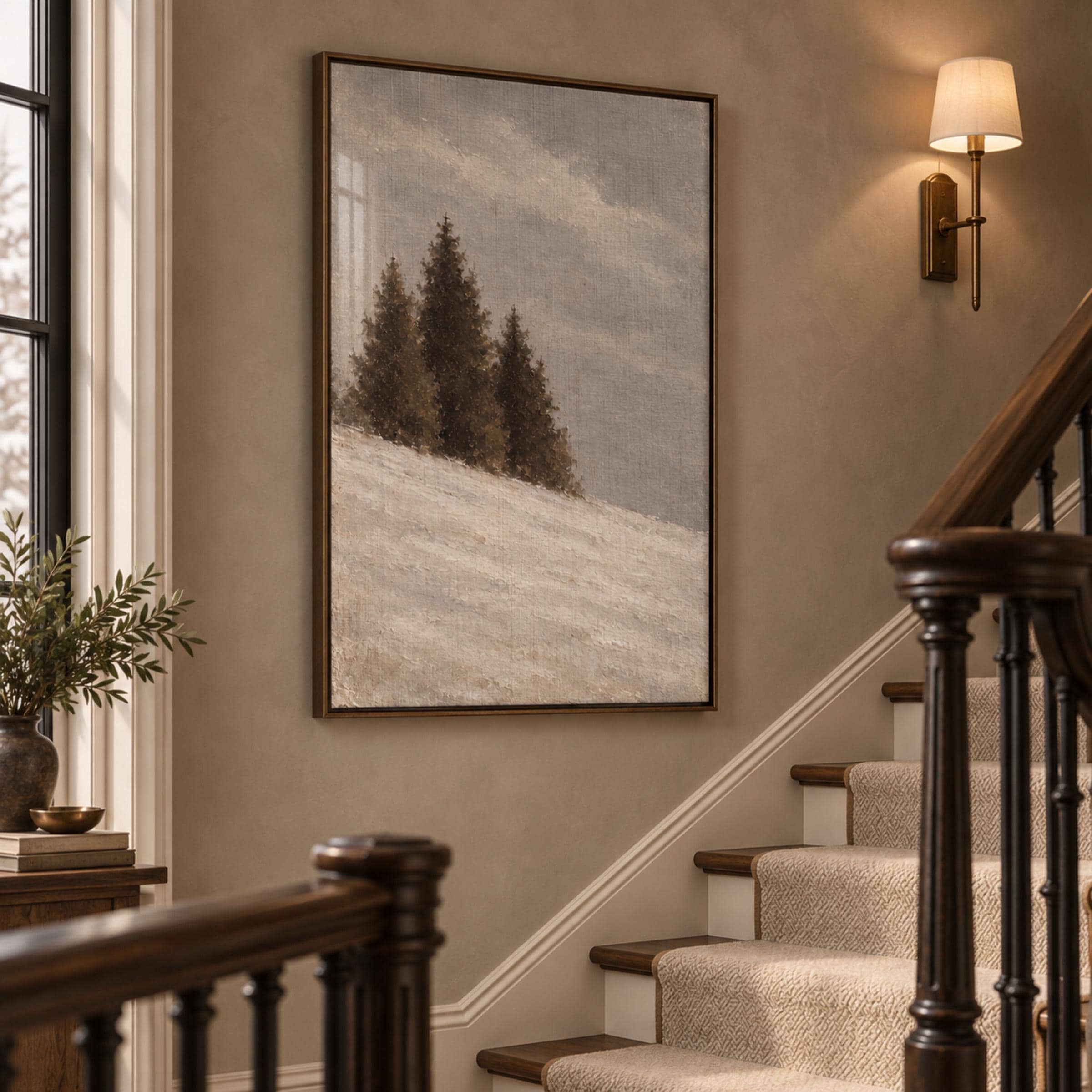 Evergreens on the Winter Slope — image 3