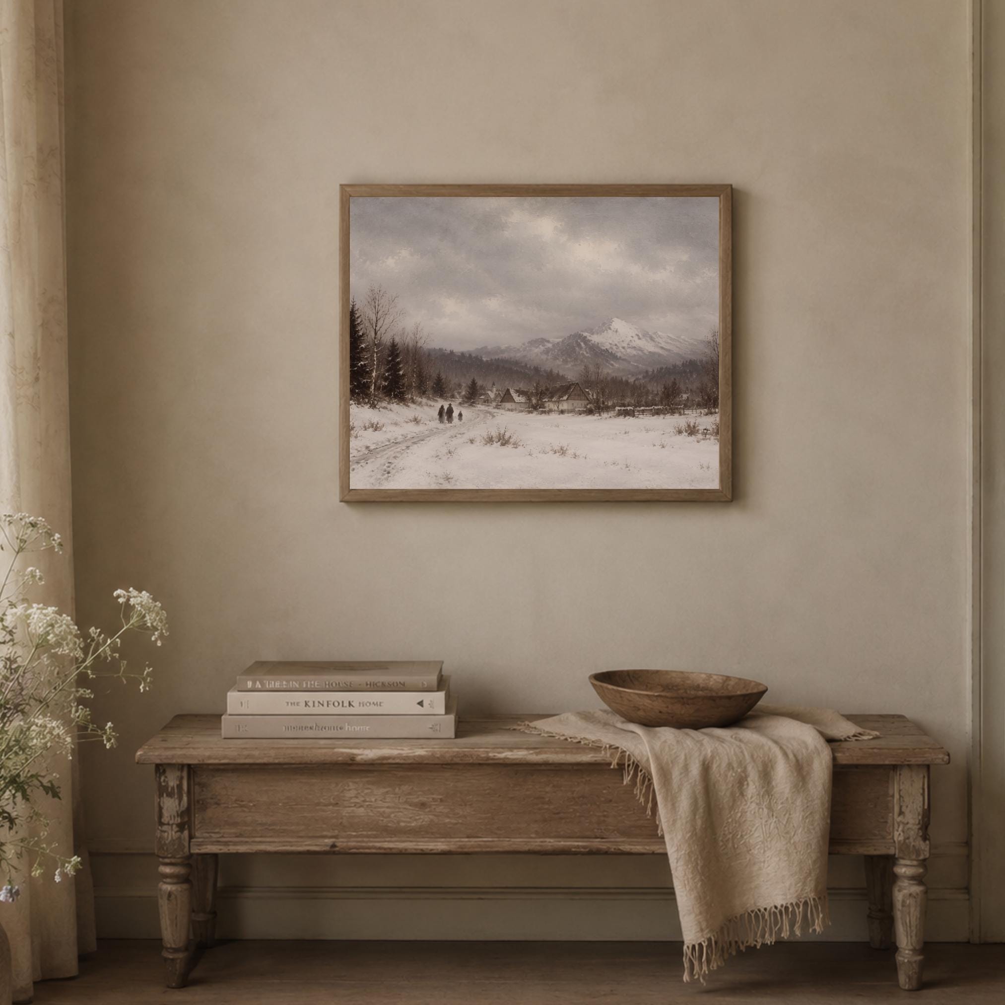 Village Lane in a Snowy Valley — image 9