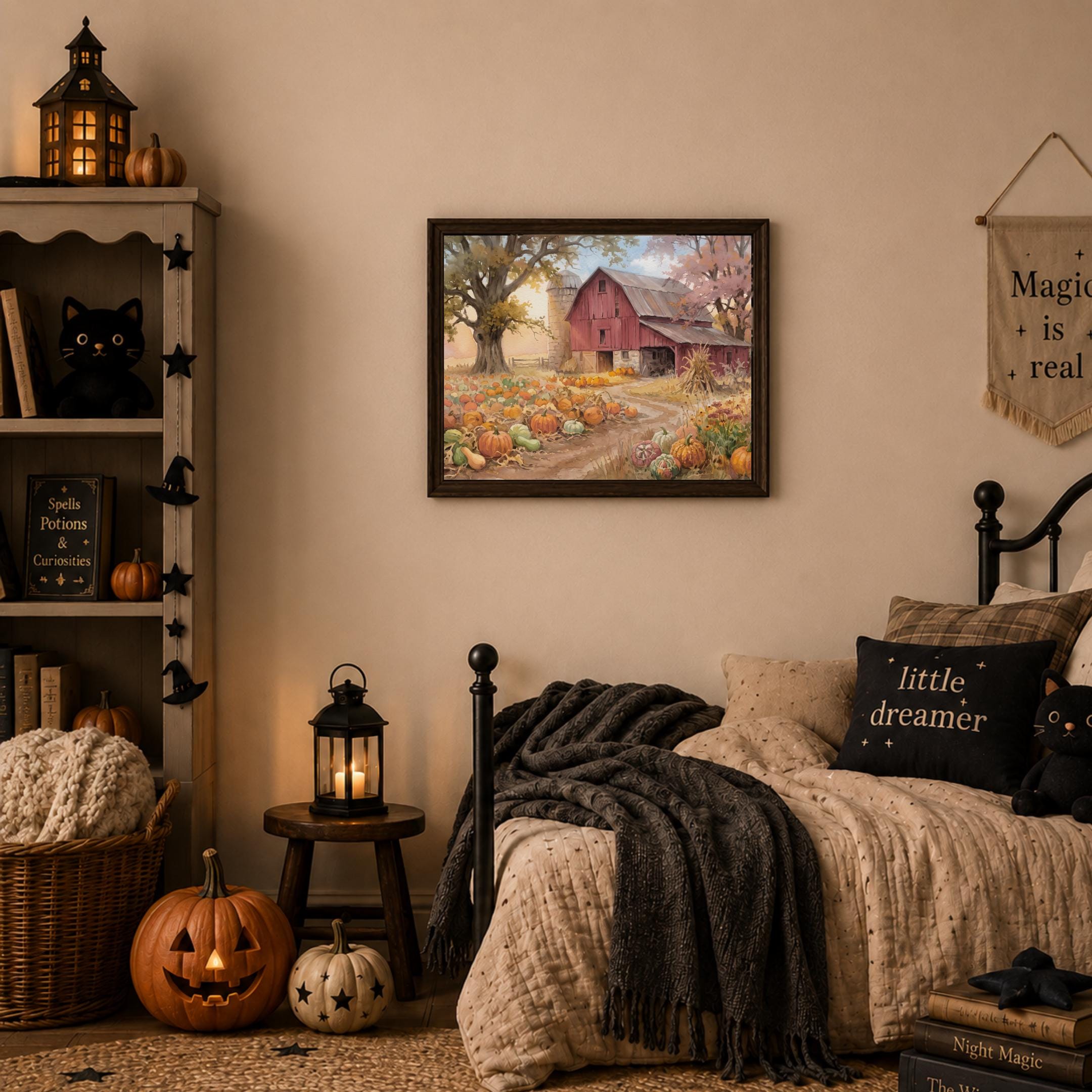 Red Barn Printable Wall Art | Pumpkin Patch Farmhouse Print | Fall Digital Download Decor — image 4