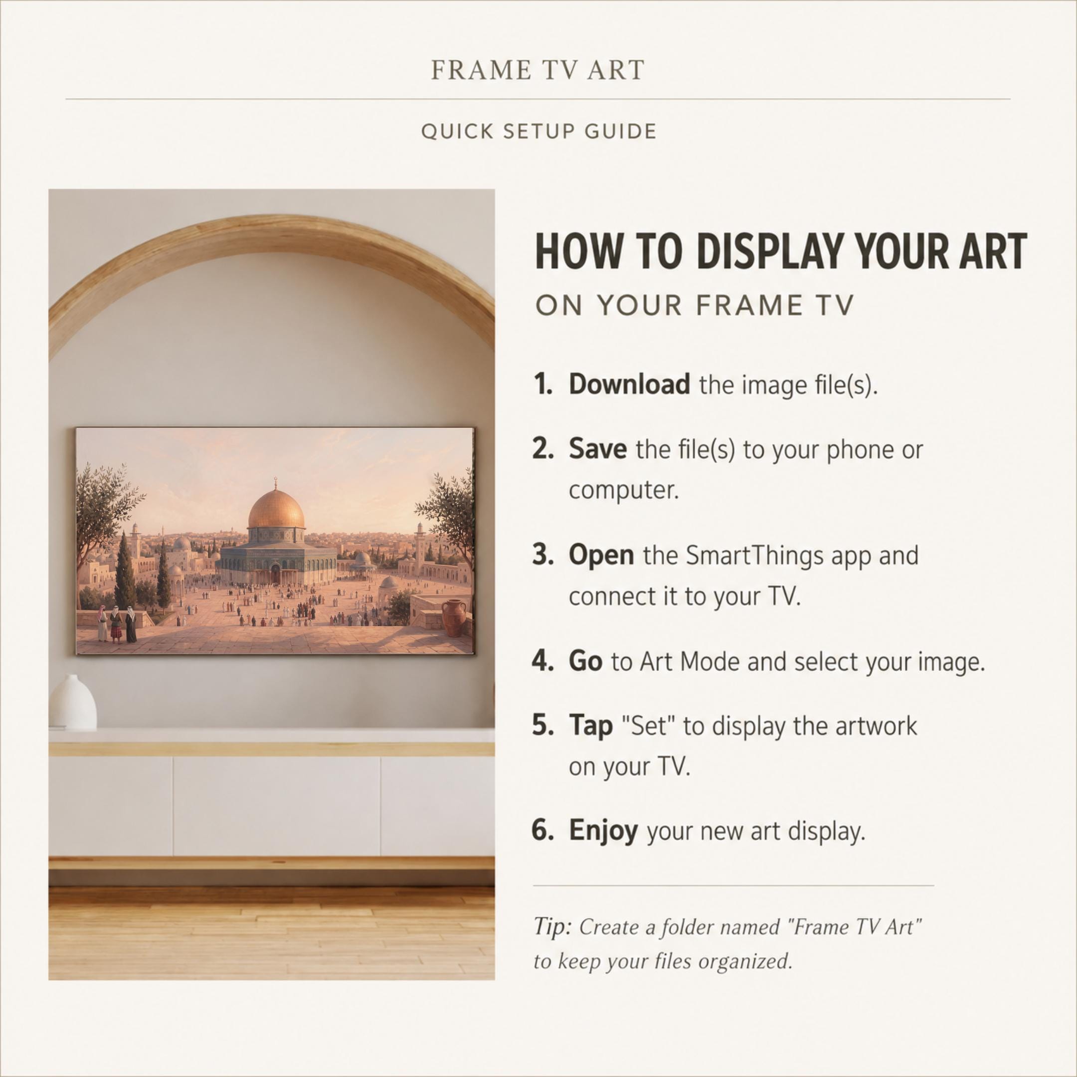 Islamic Frame TV Art Jerusalem Dome of the Rock Inspired 4K Digital Download Display Artwork — image 10