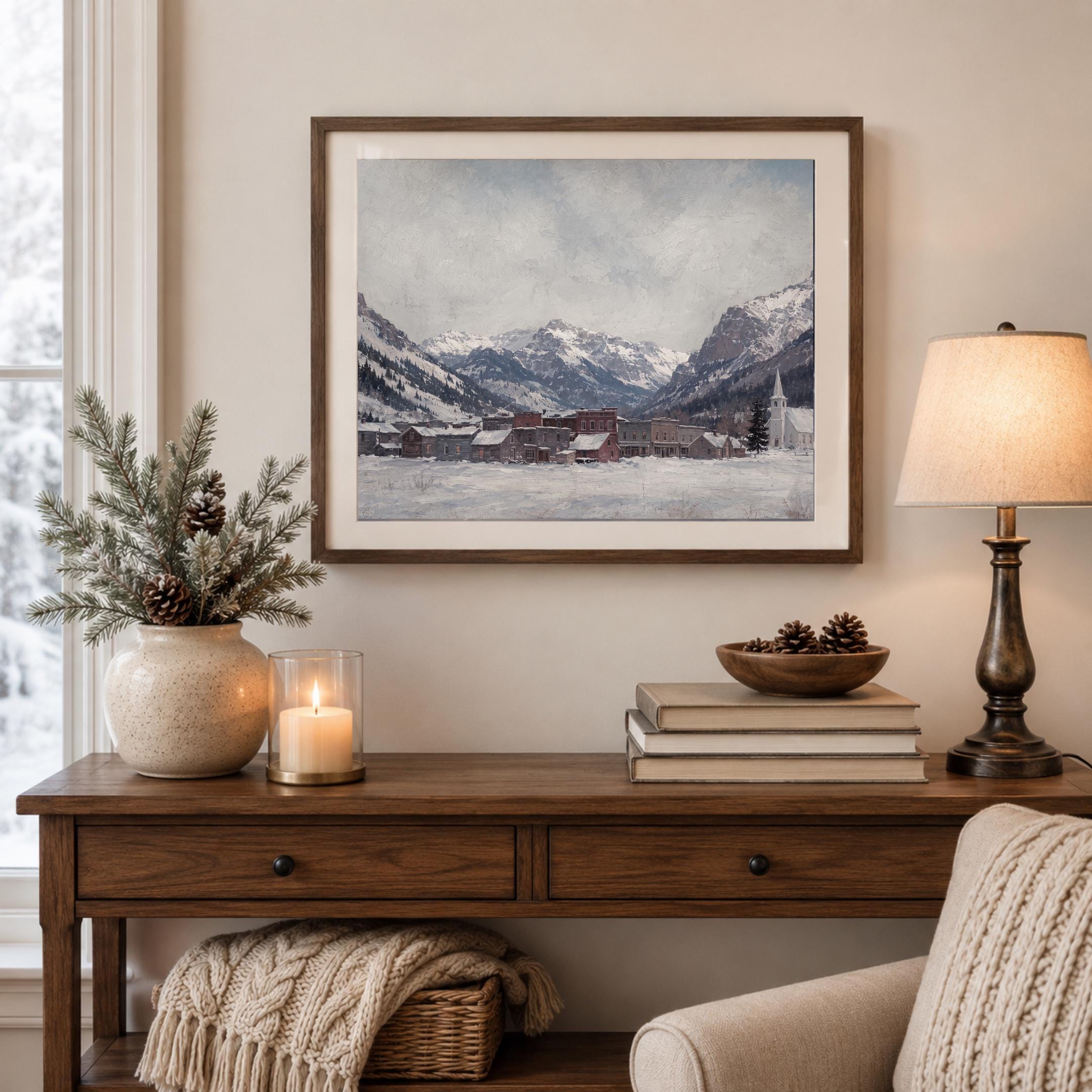Telluride-Inspired Snowy Town & Peaks — image 4