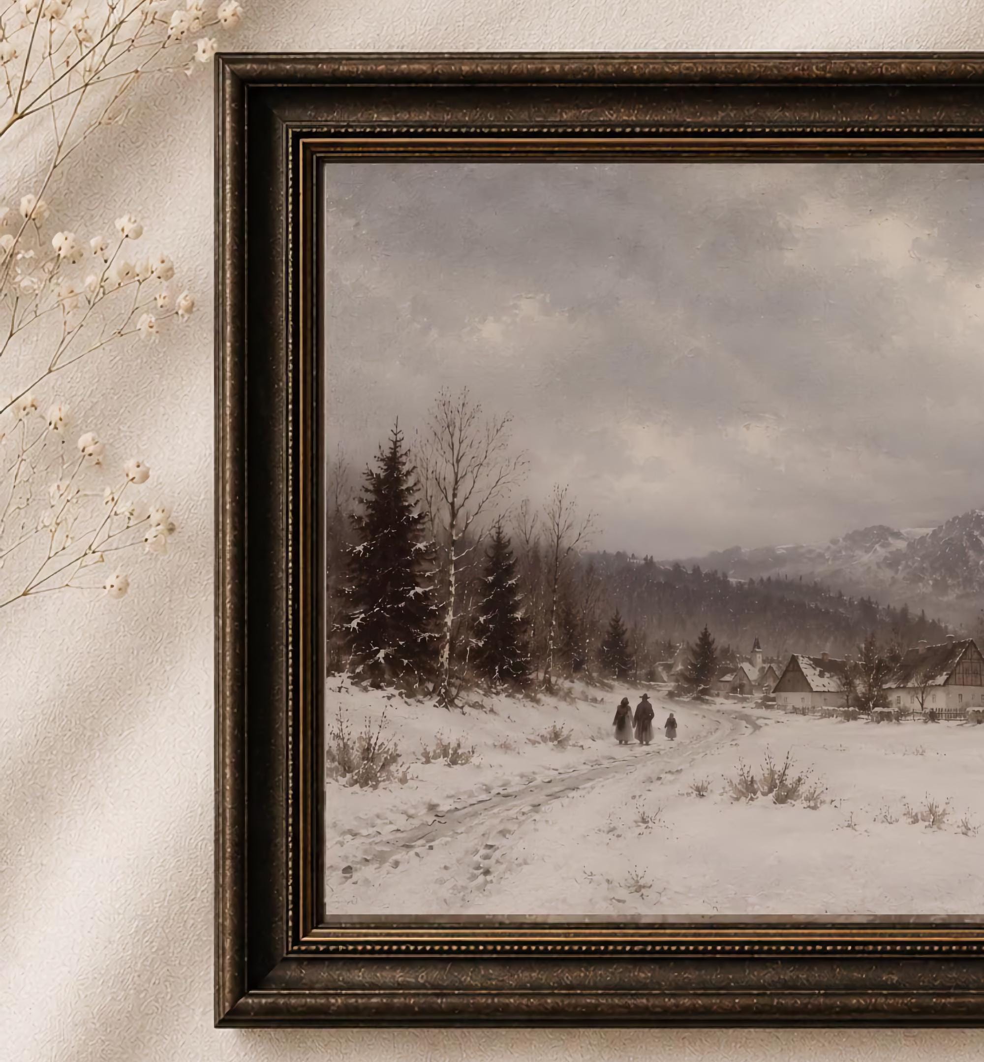 Village Lane in a Snowy Valley — image 2