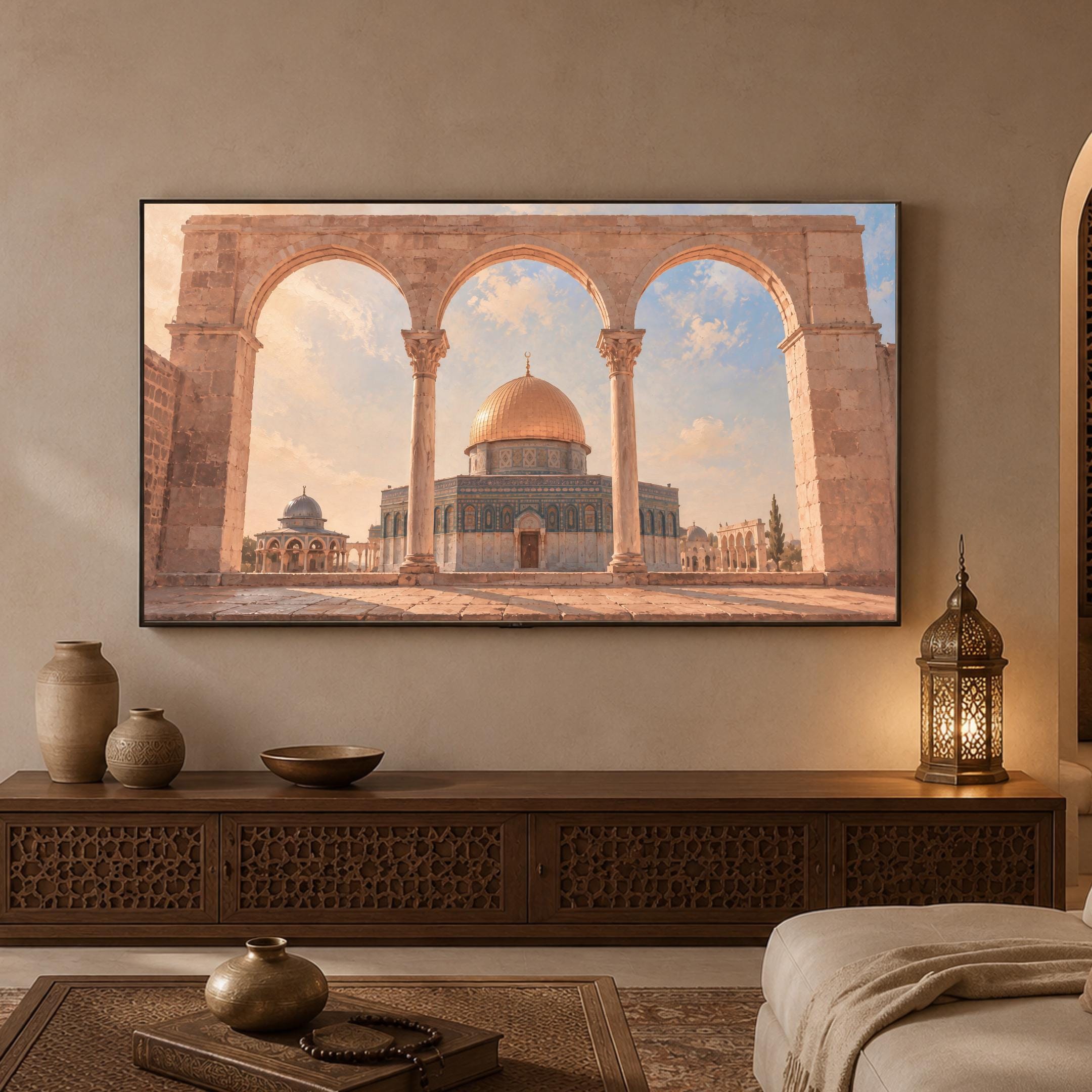 Dome of the Rock Jerusalem Islamic Frame TV Art 4K Digital Download Display — image 6