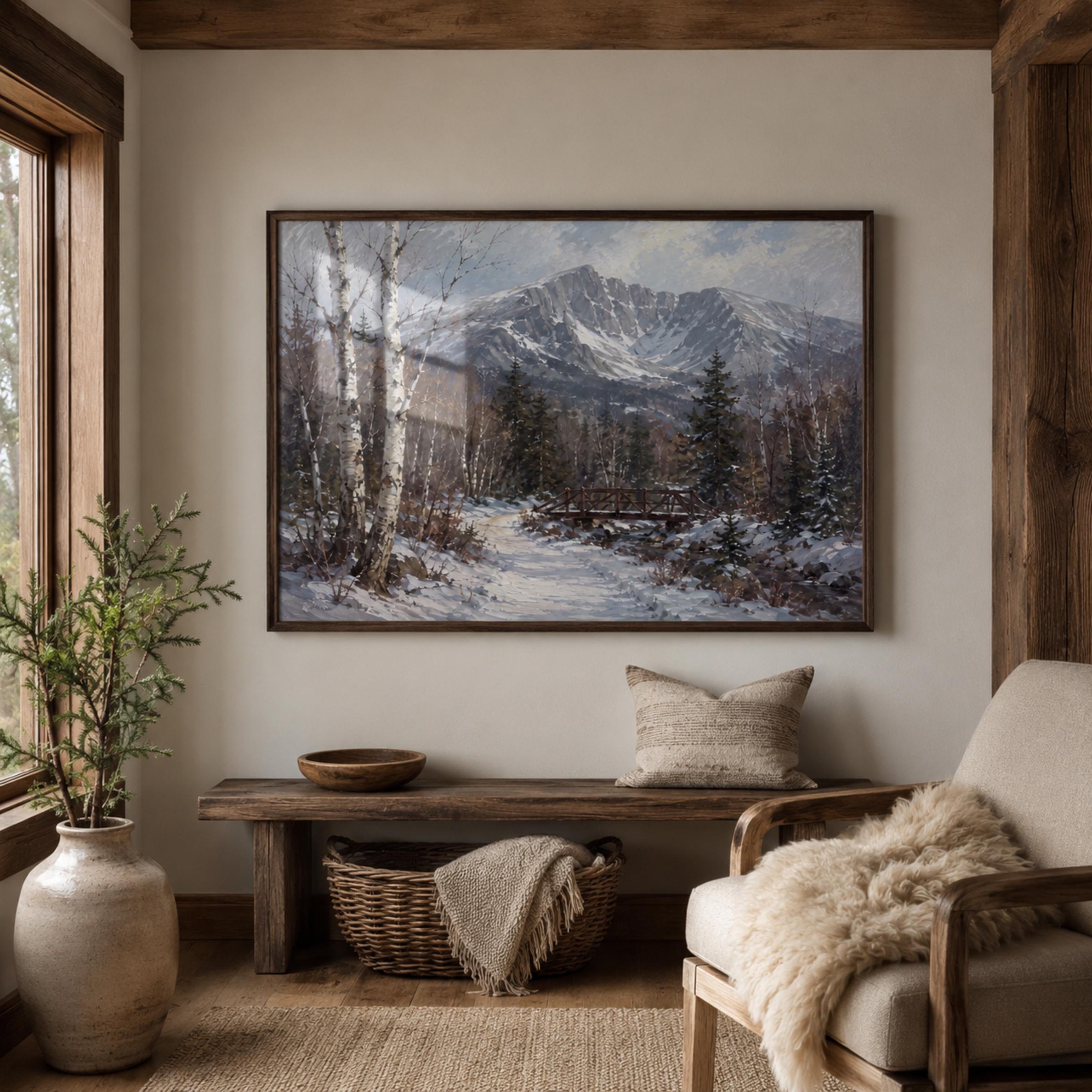 Katahdin-Inspired Peak beyond the Birch Bridge — image 3