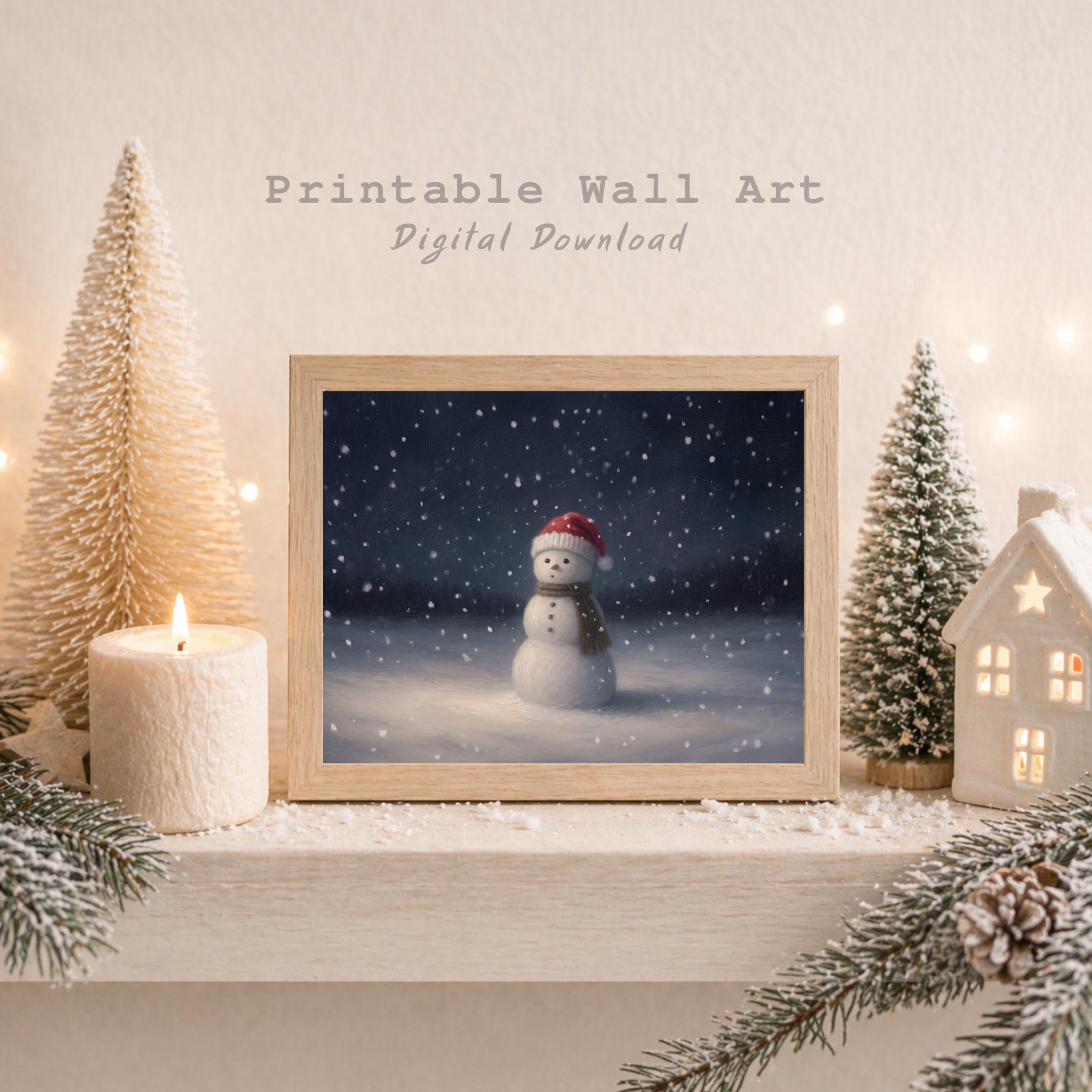 A Snowman beneath the Falling Snow — image 7