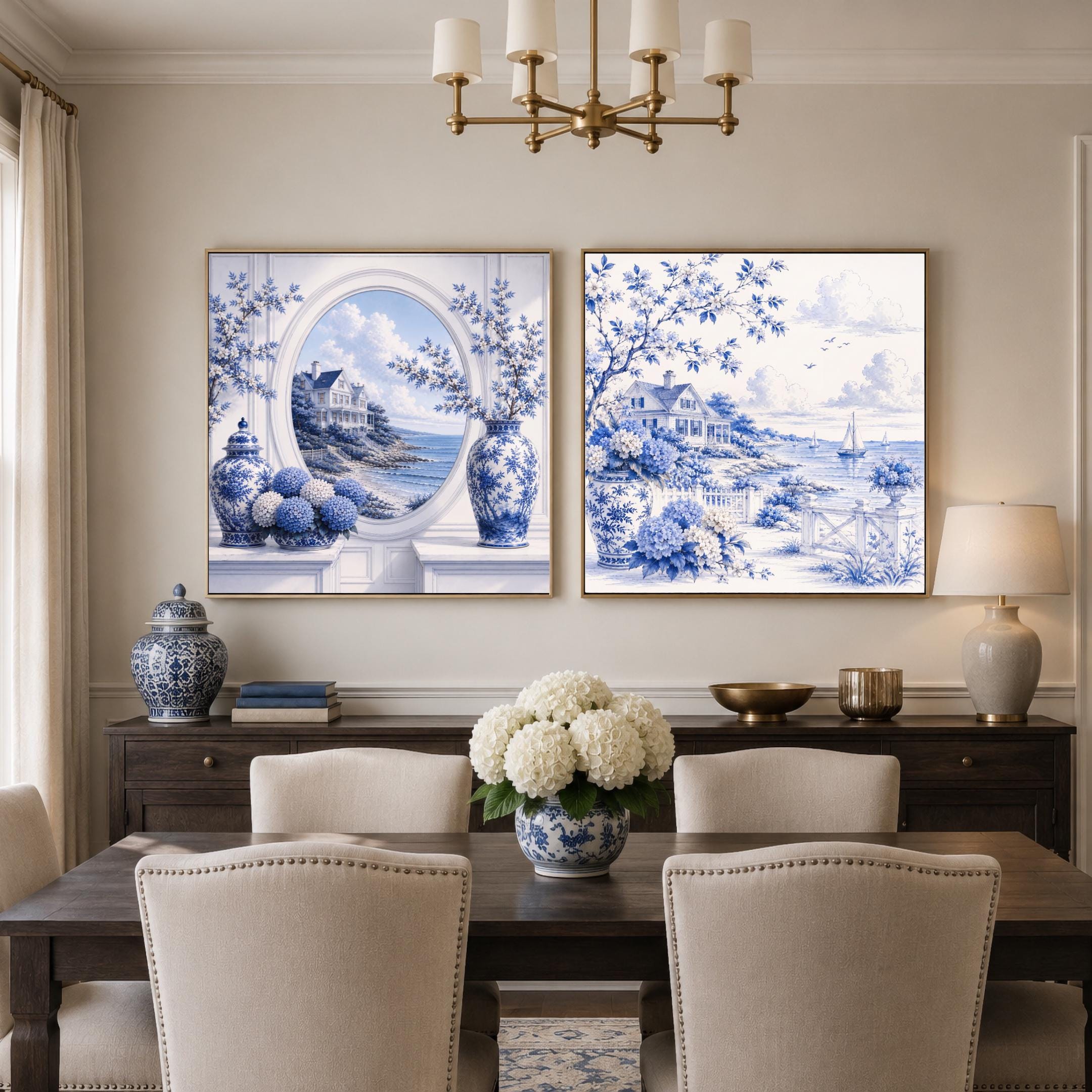 Hydrangeas by the Sea — Coastal Pair — image 4