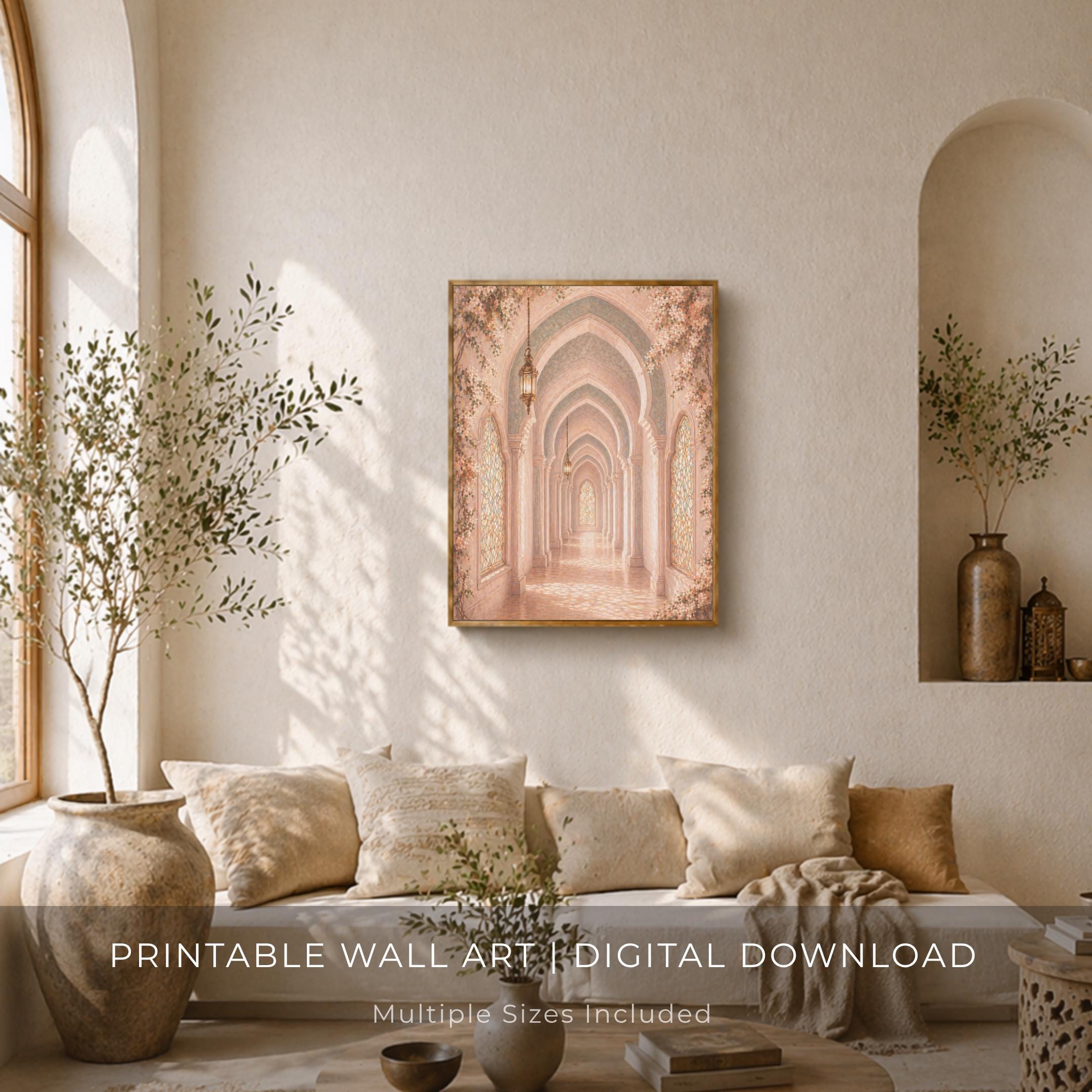 Blush Floral Corridor & Repeating Arches — image 6