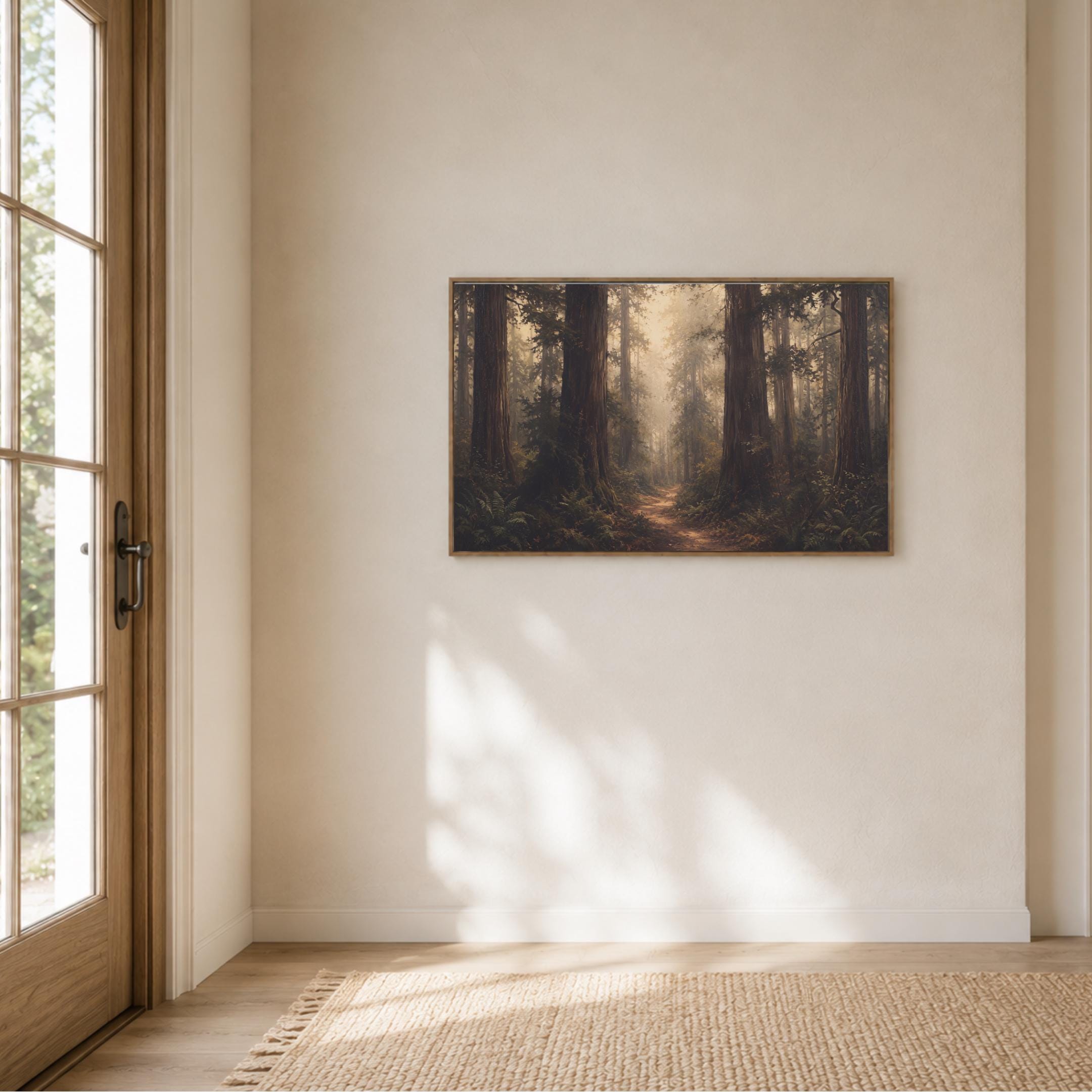 Forest Path Wall Art | Moody Woodland Landscape Print | Vintage Nature Printable Digital Download — image 6