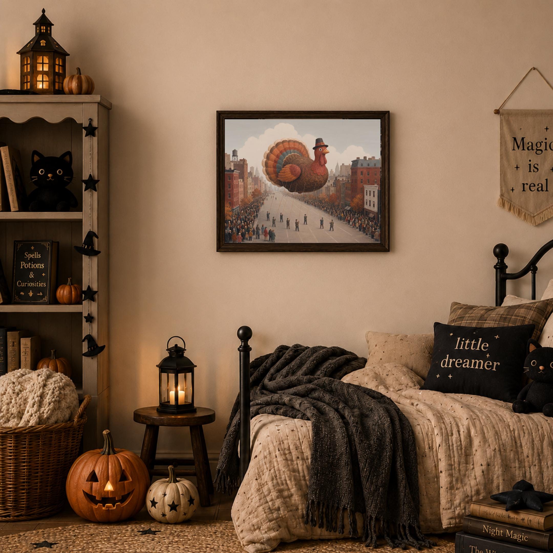Thanksgiving Turkey Balloon Parade Printable Wall Art, Vintage Autumn Digital Download — image 6