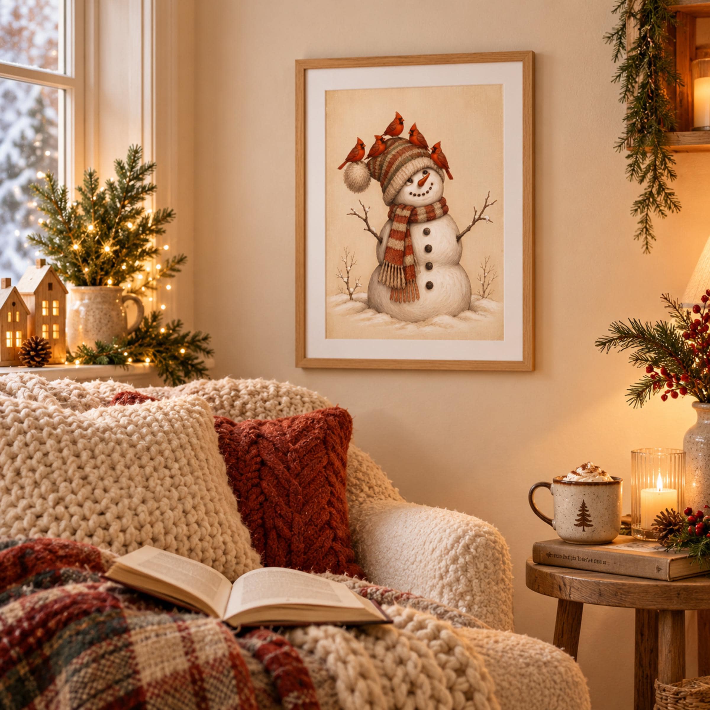 Snowman & Cardinal Companions — image 4