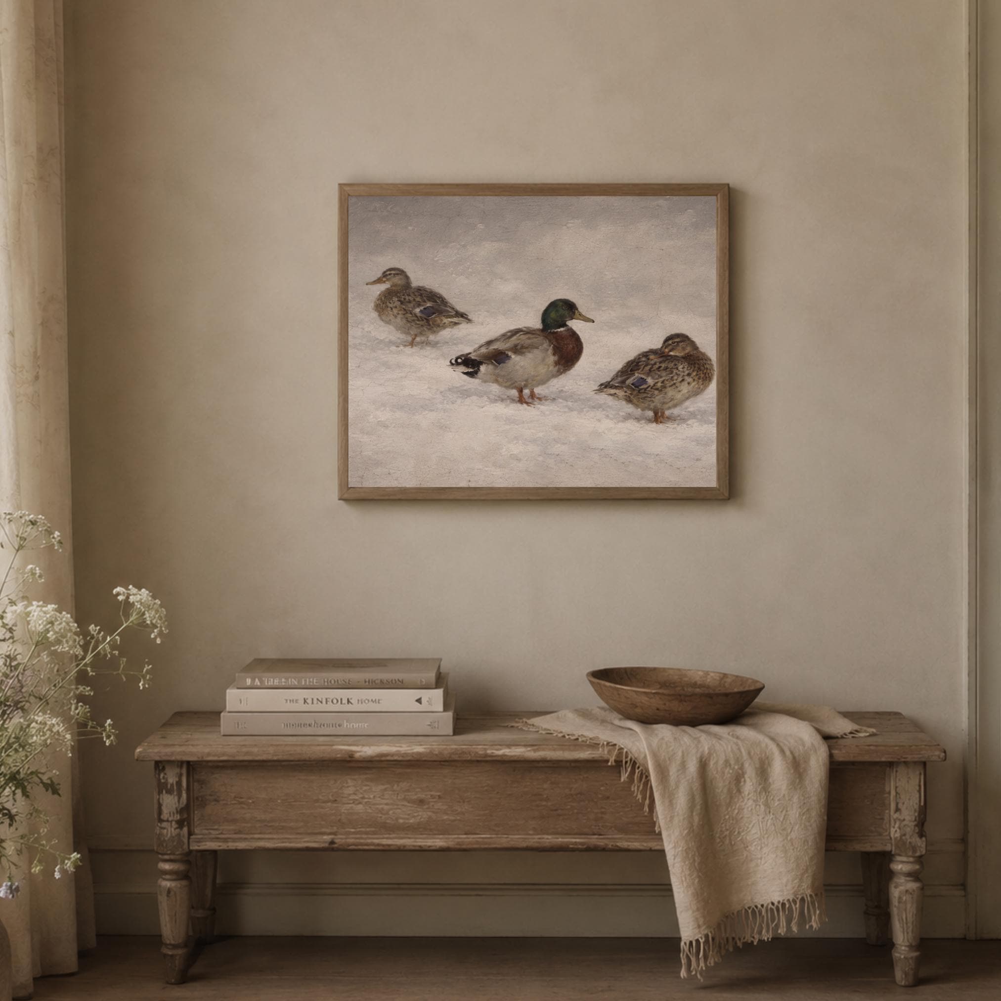 Three Mallards on the Snow — image 5