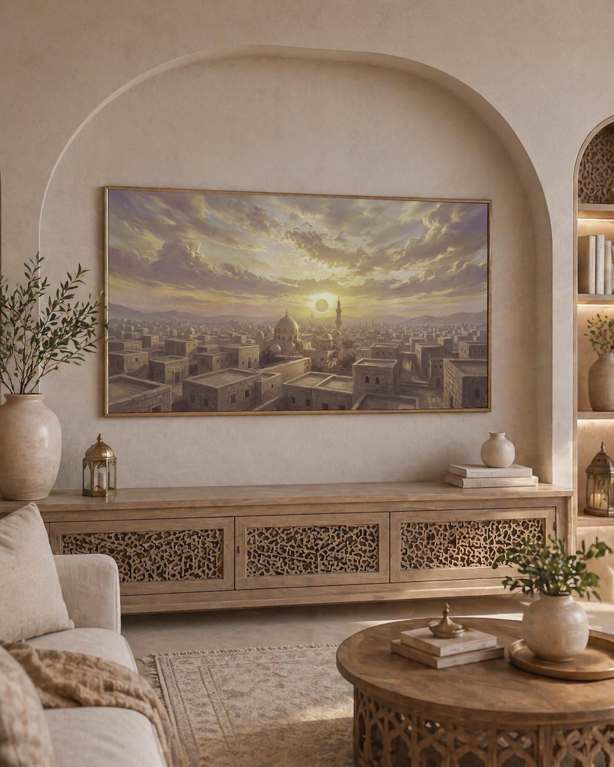 Islamic Sunset Cityscape Frame TV Art, Golden Skyline Art Mode Decor (Digital Download) — image 2