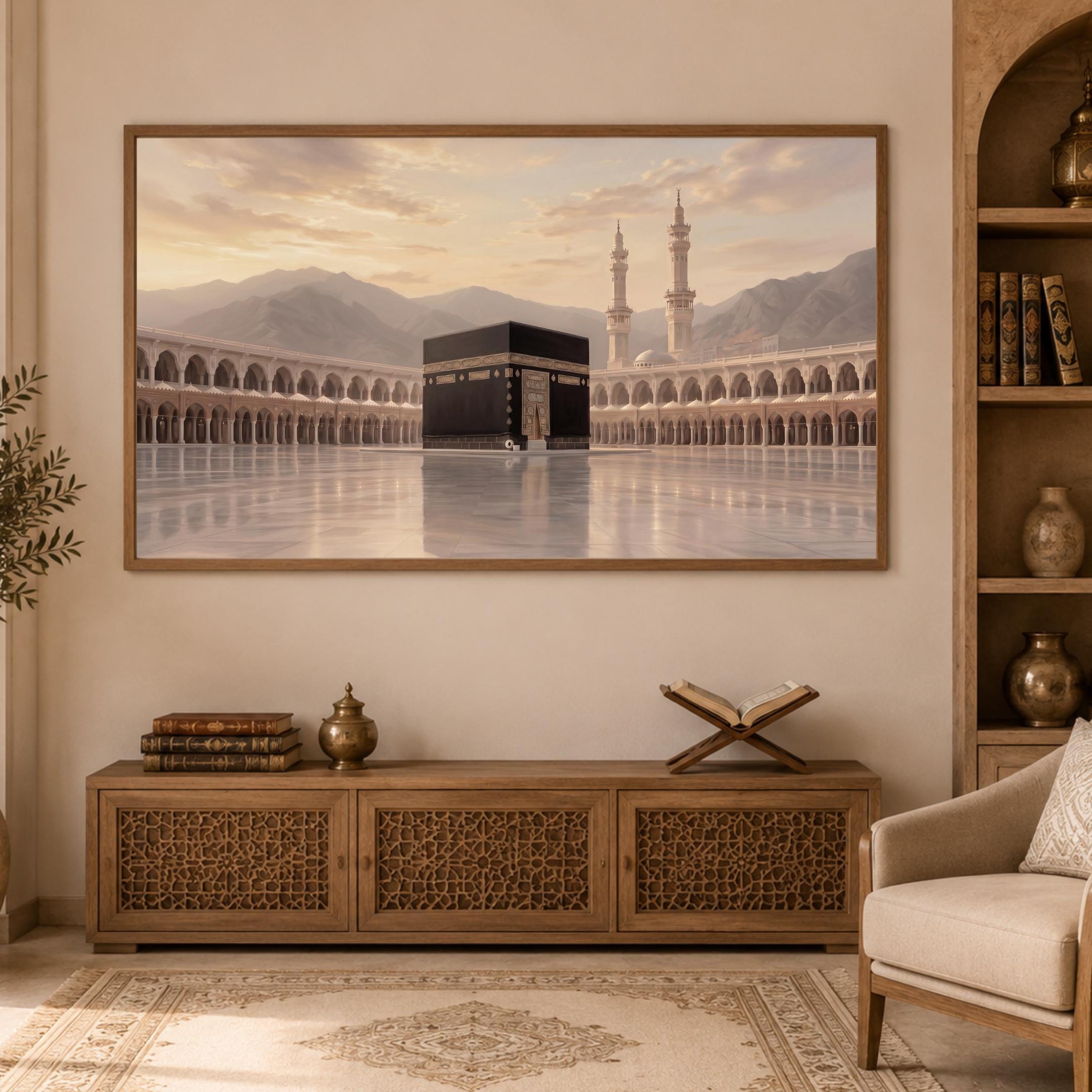 Kaaba Frame TV Art, Peaceful Masjid al-Haram Inspired, Islamic Art Mode Decor (Digital Download) — image 8