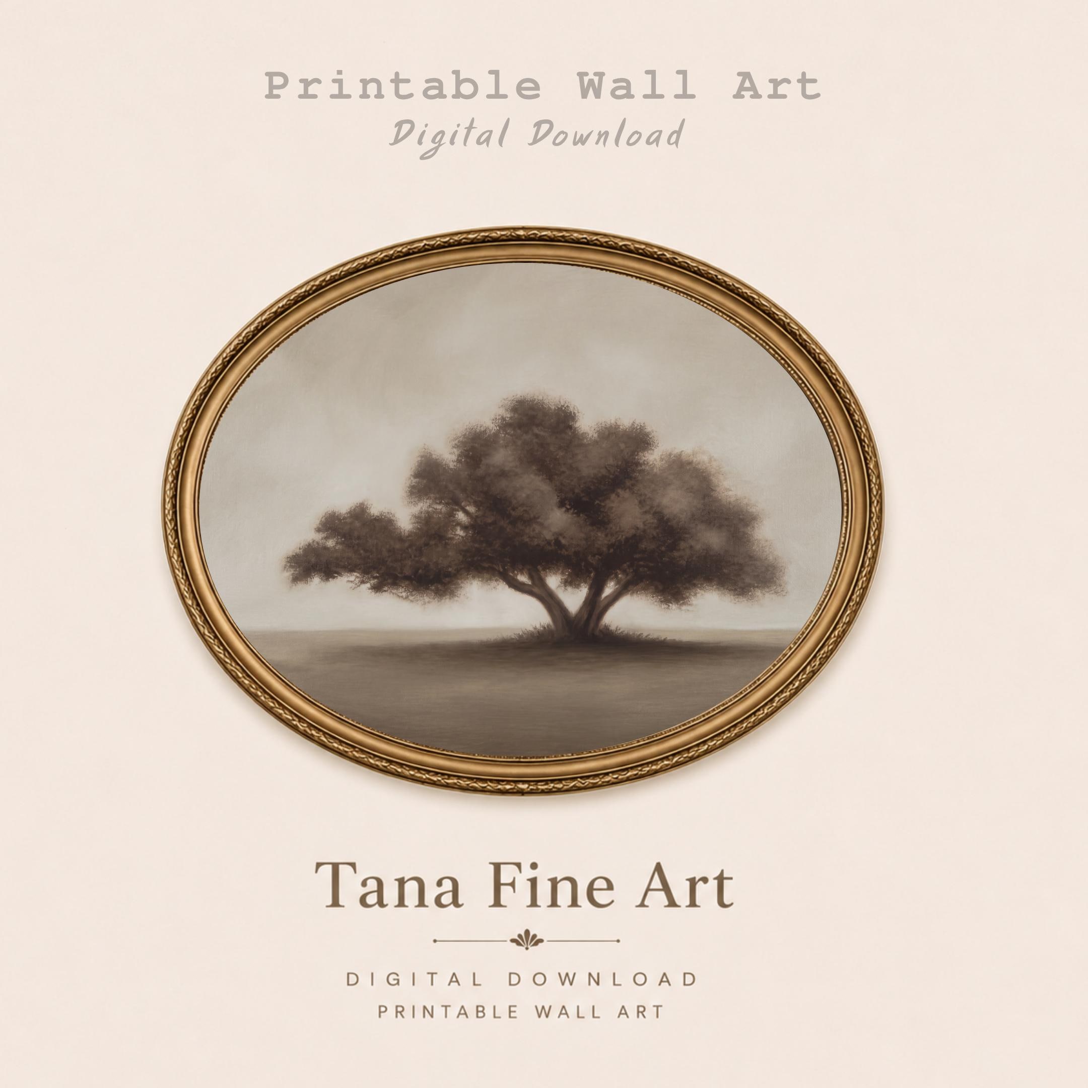Vintage Tree Wall Art Printable | Neutral Landscape Print | Minimalist Nature Digital Download — image 9