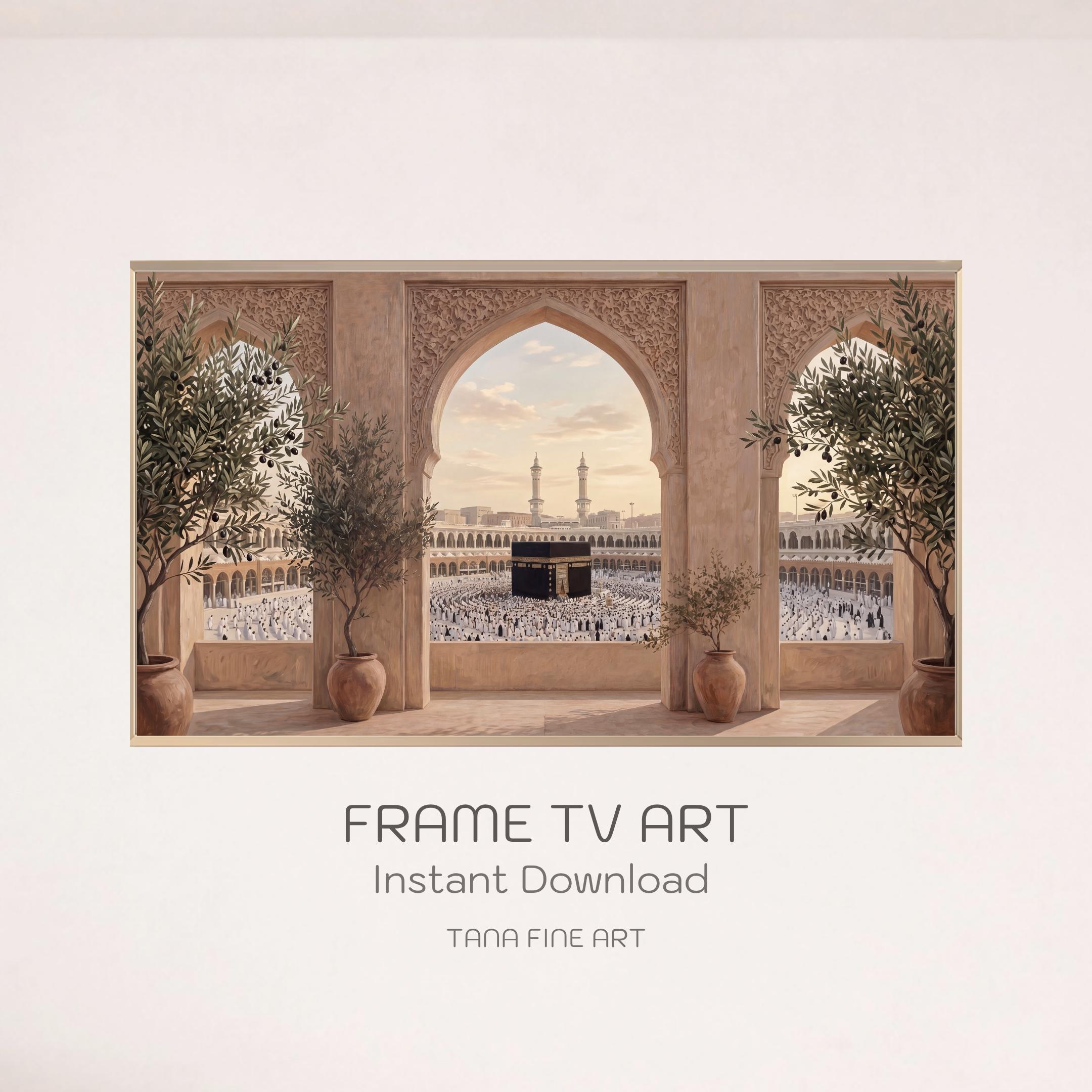 Kaaba Arch View TV Art, Islamic Mecca Art, Samsung The Frame (Digital Download)