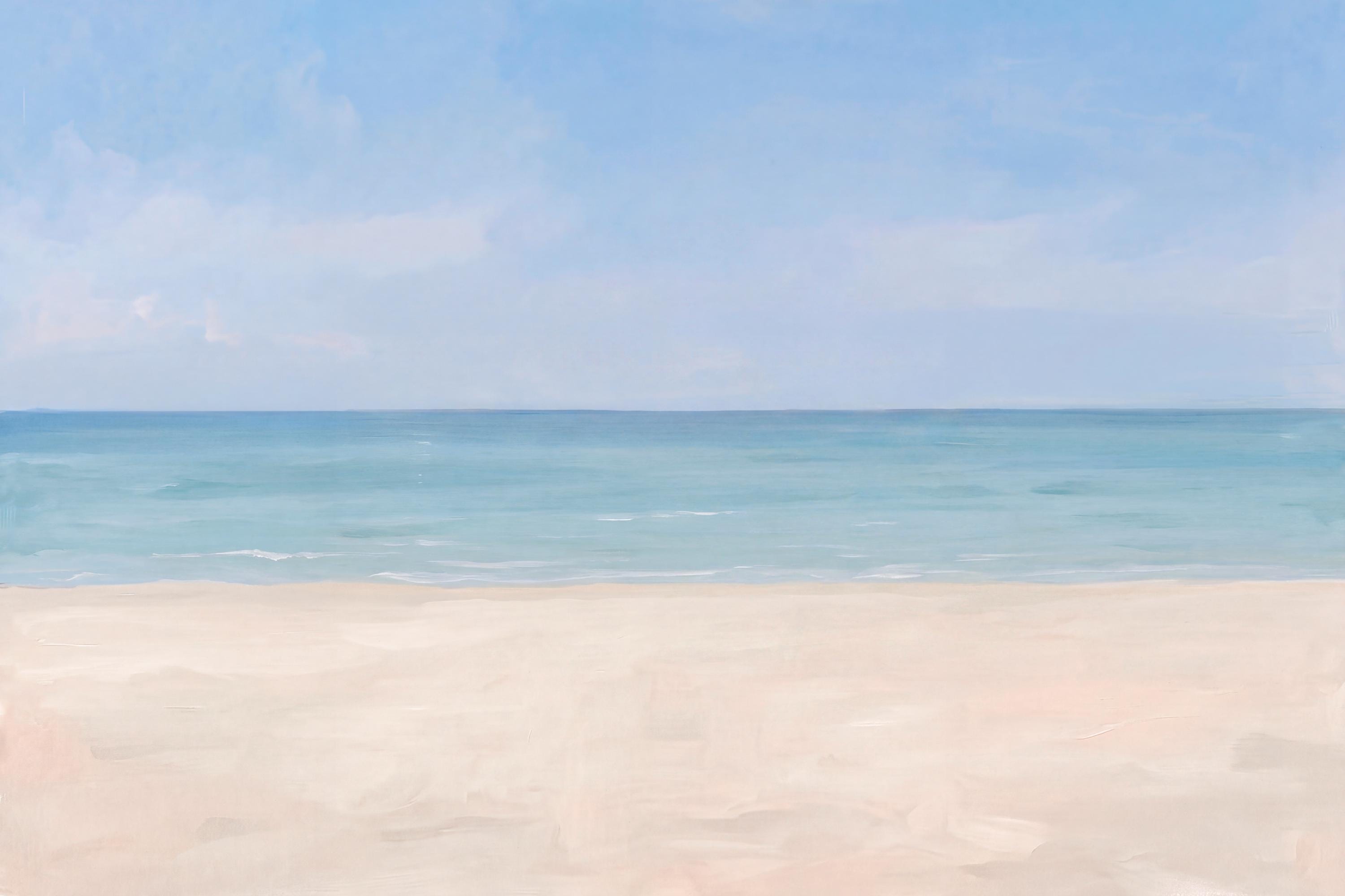 Minimal Coastal Summer Wall Art, Ocean Beach Landscape Print, Neutral Summer Decor (Digital Download) — image 2