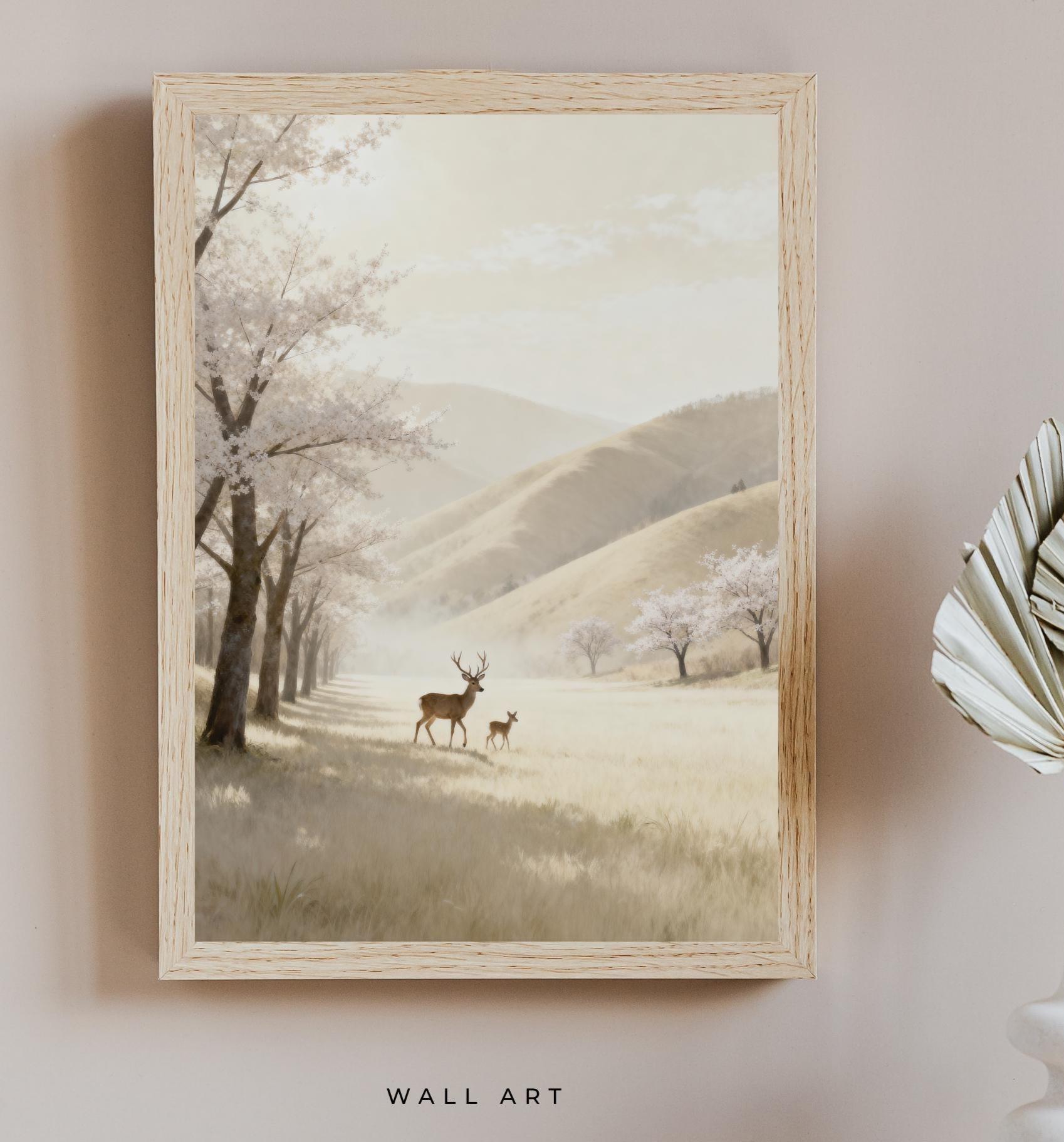 Neutral Whitetail Deer Wall Art Printable | Minimalist Wildlife Wall Decor (Digital Download) — image 6