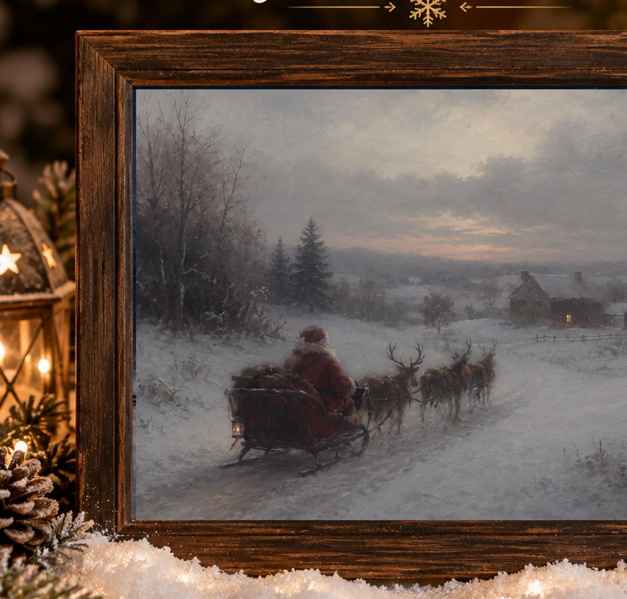 Santa’s Sleigh along the Winter Road — image 2