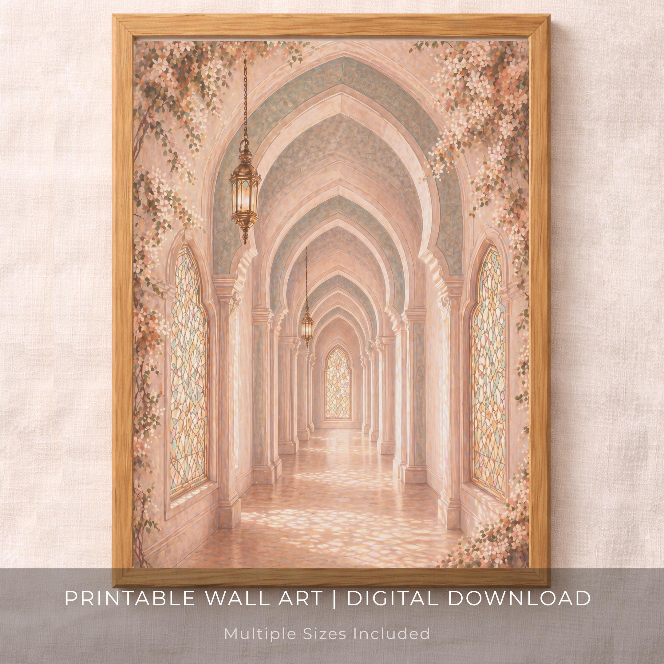 Blush Floral Corridor & Repeating Arches — image 7