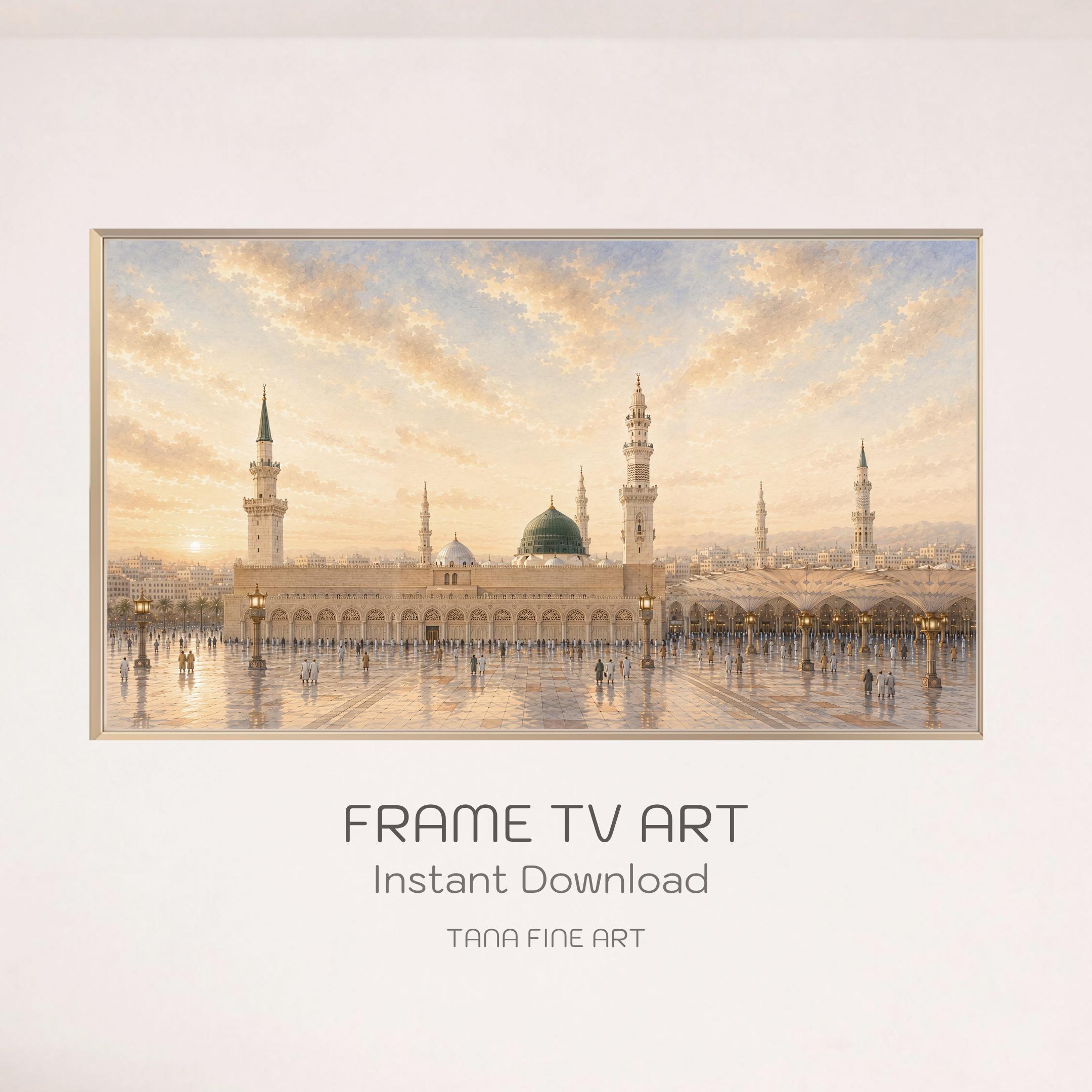 Medina Mosque Frame TV Art | Islamic Inspired Samsung The Frame 4K Instant Download