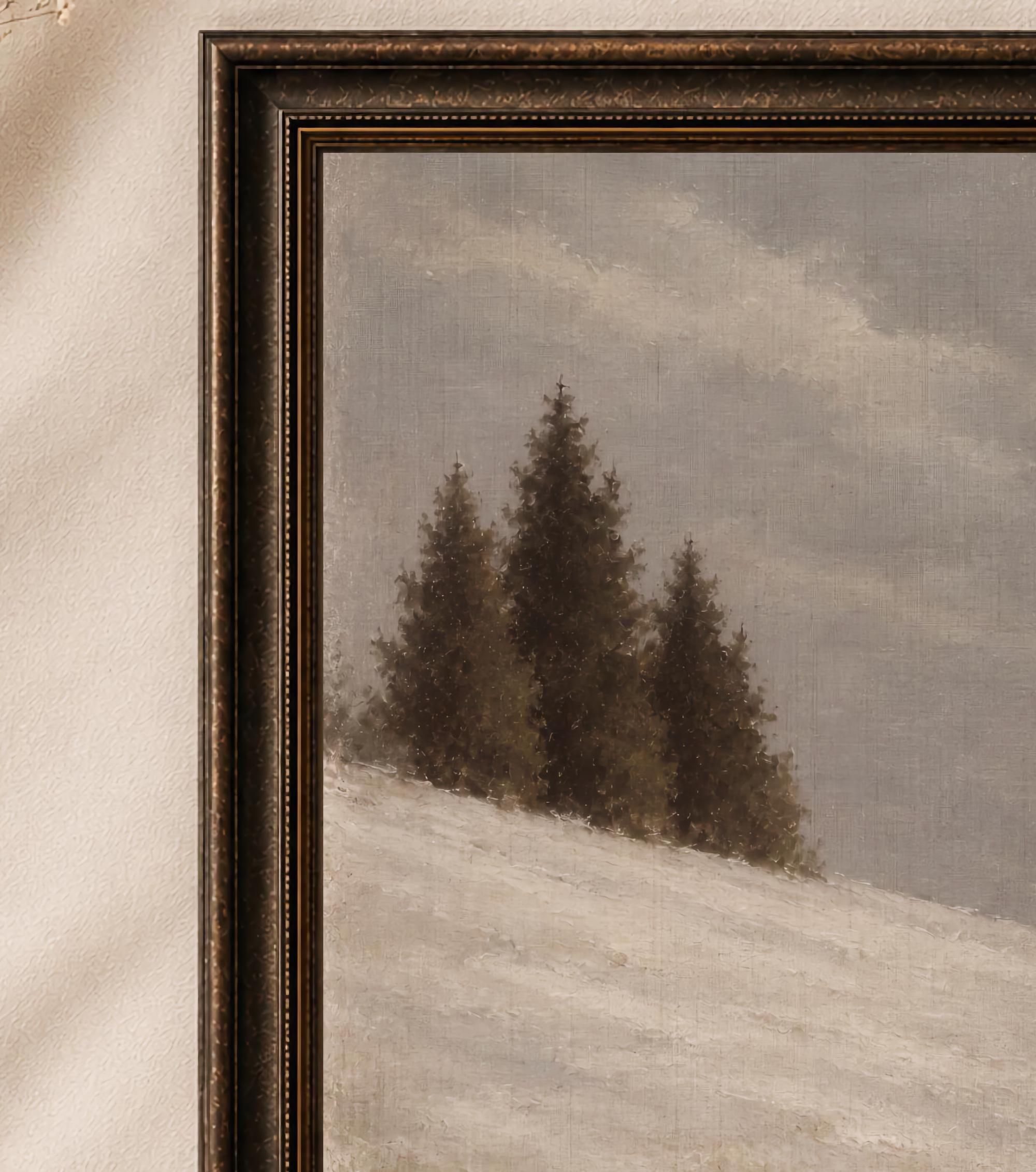 Evergreens on the Winter Slope — image 2