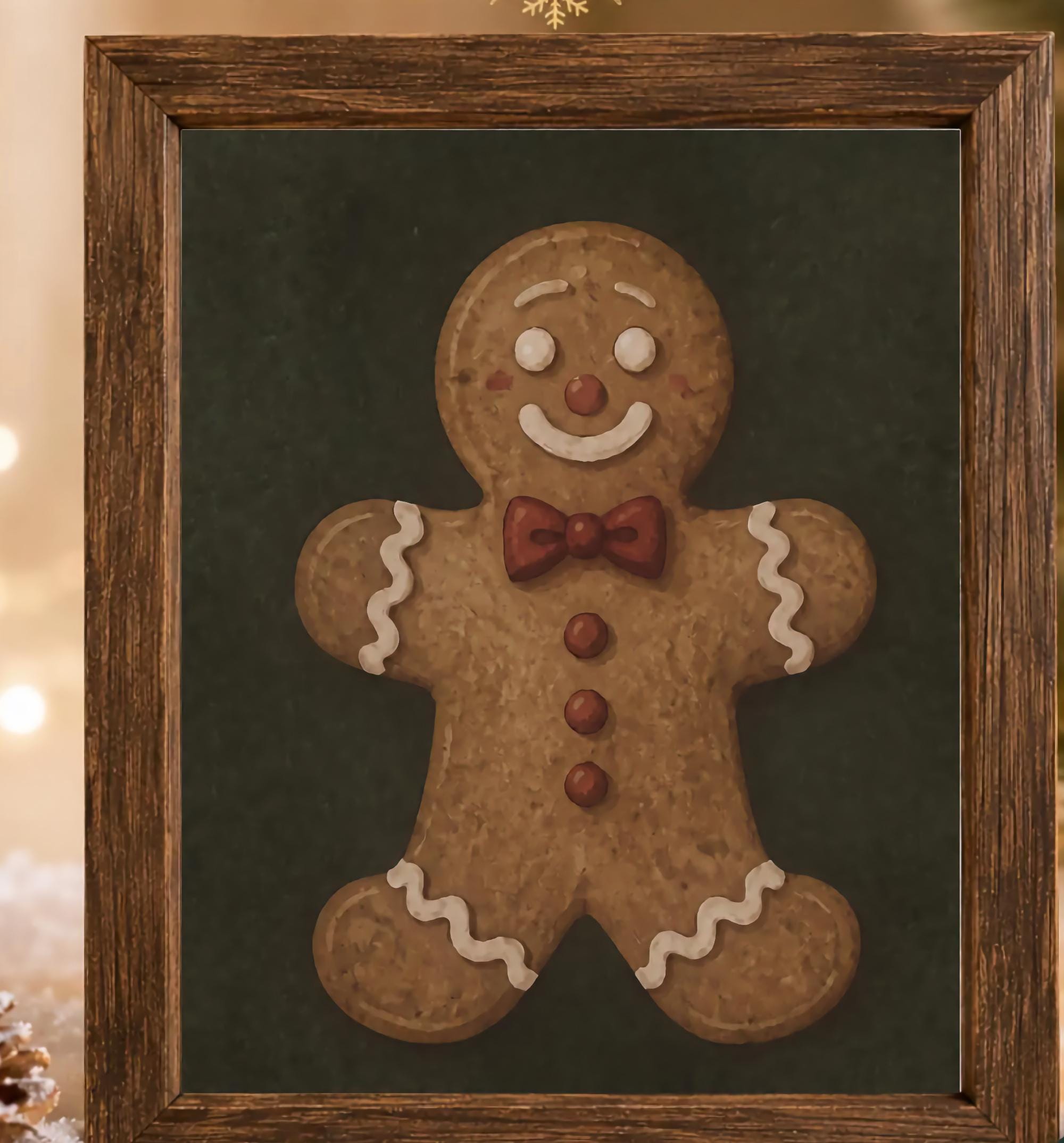 Smiling Gingerbread Christmas Cookie — image 2