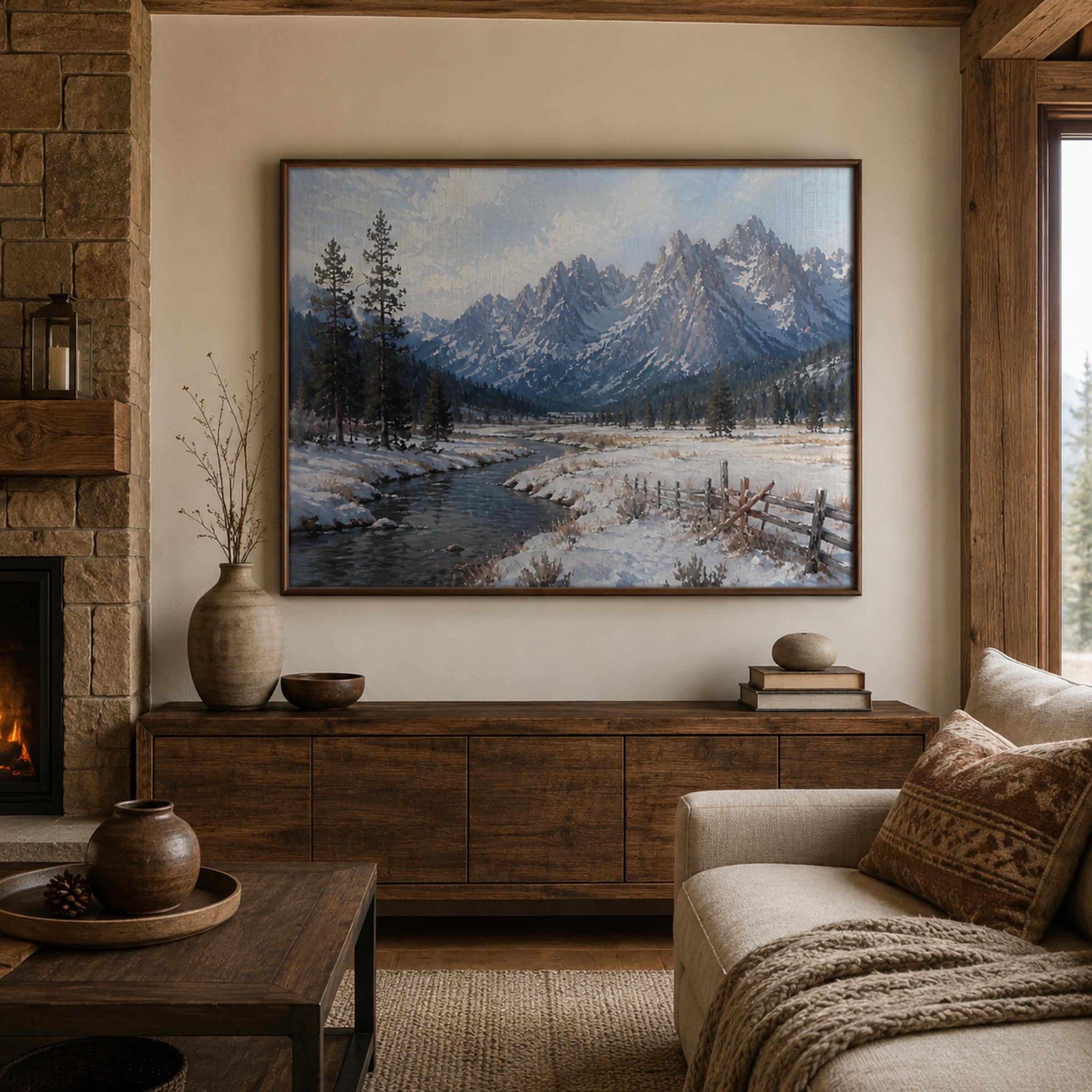 Sawtooth-Inspired River beneath Jagged Peaks — image 3
