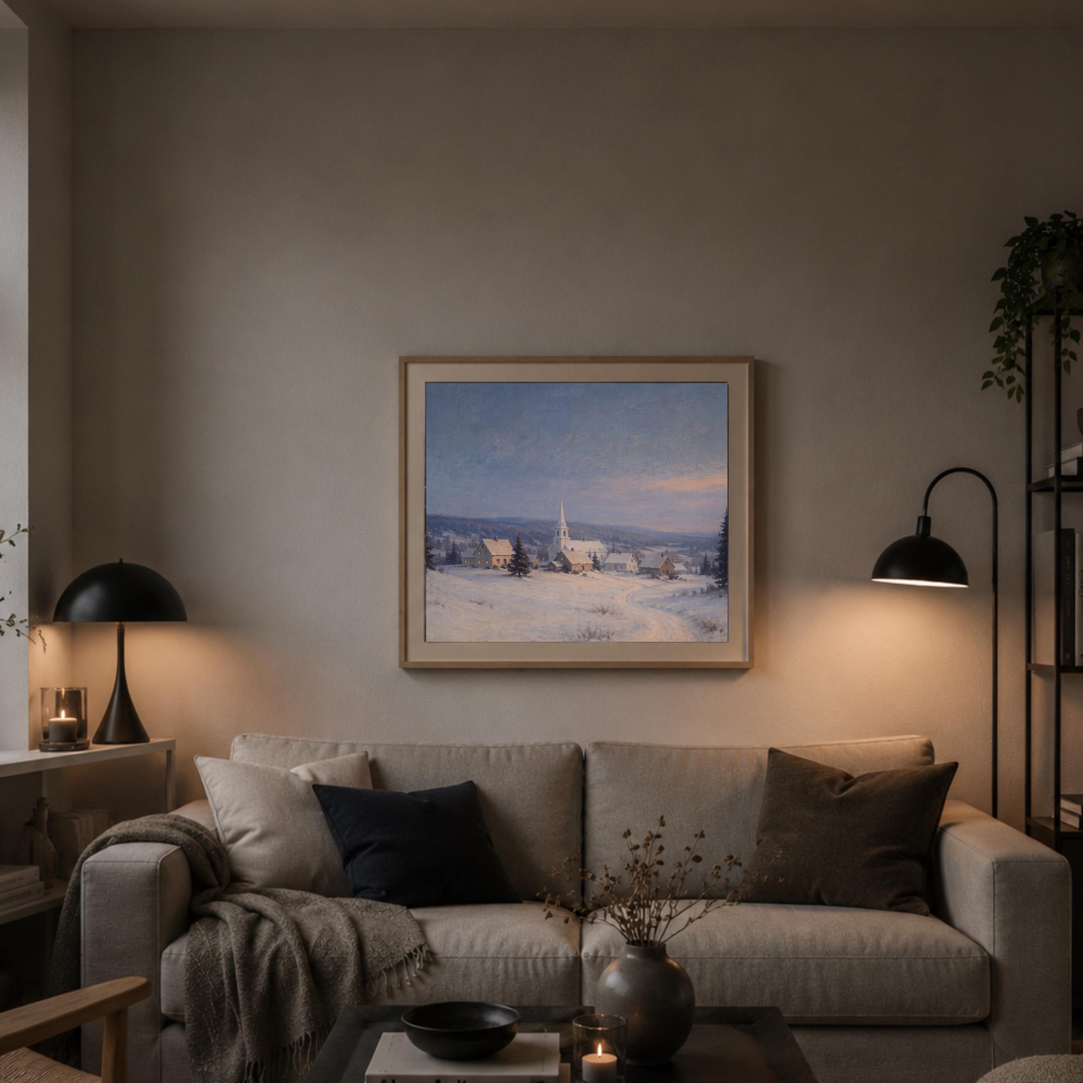 Village Lights at Winter Blue Hour — image 5