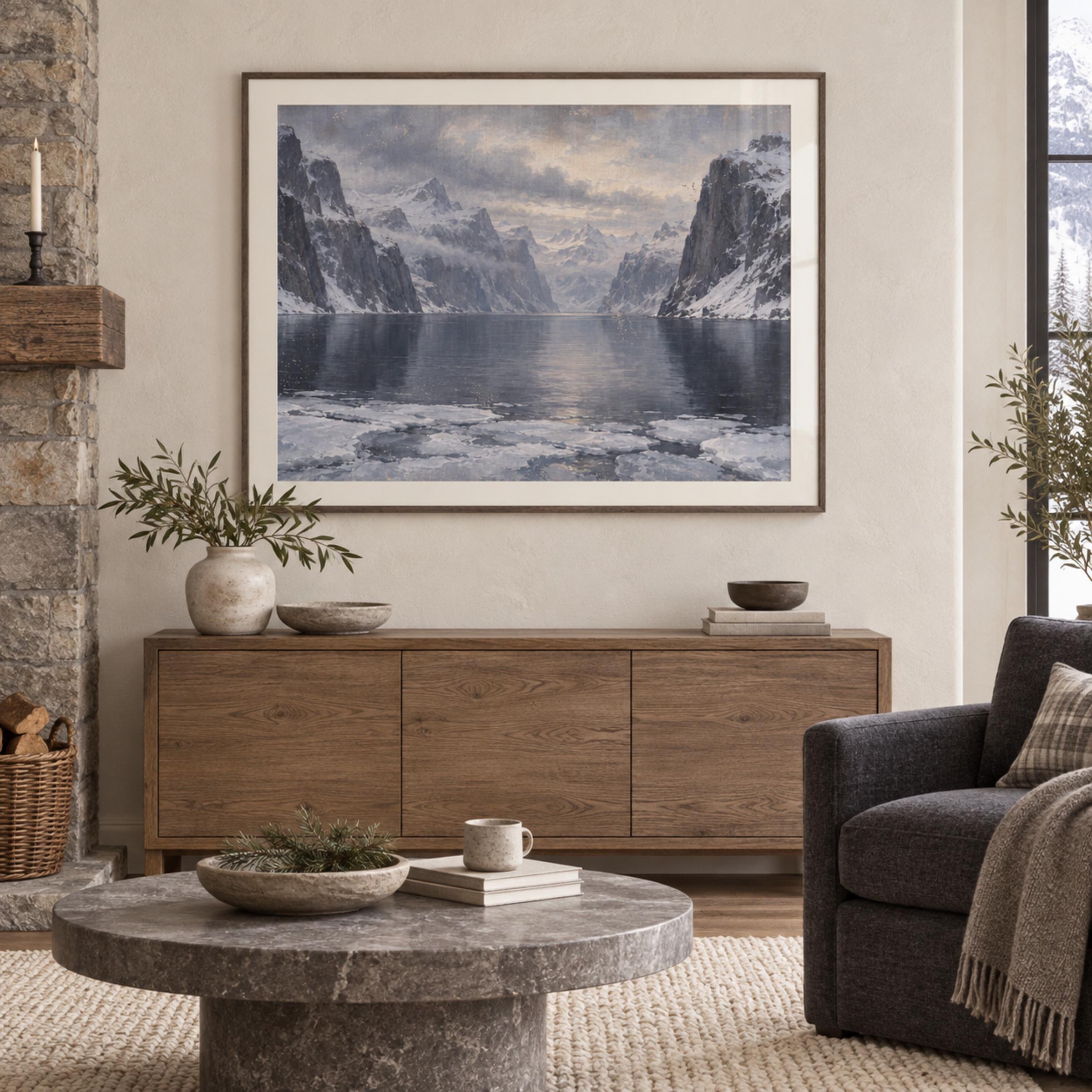 Winter Water between the Mountain Cliffs — image 3