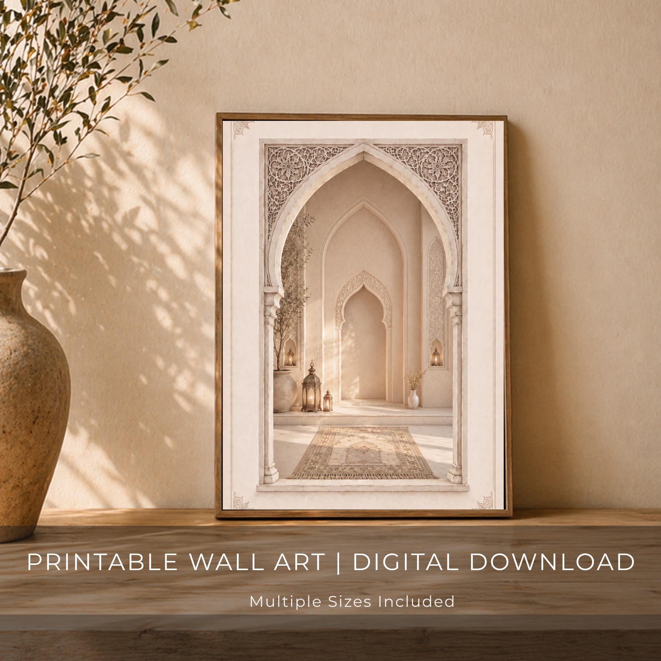 Quiet Prayer Interior — Islamic Arch Art — image 6