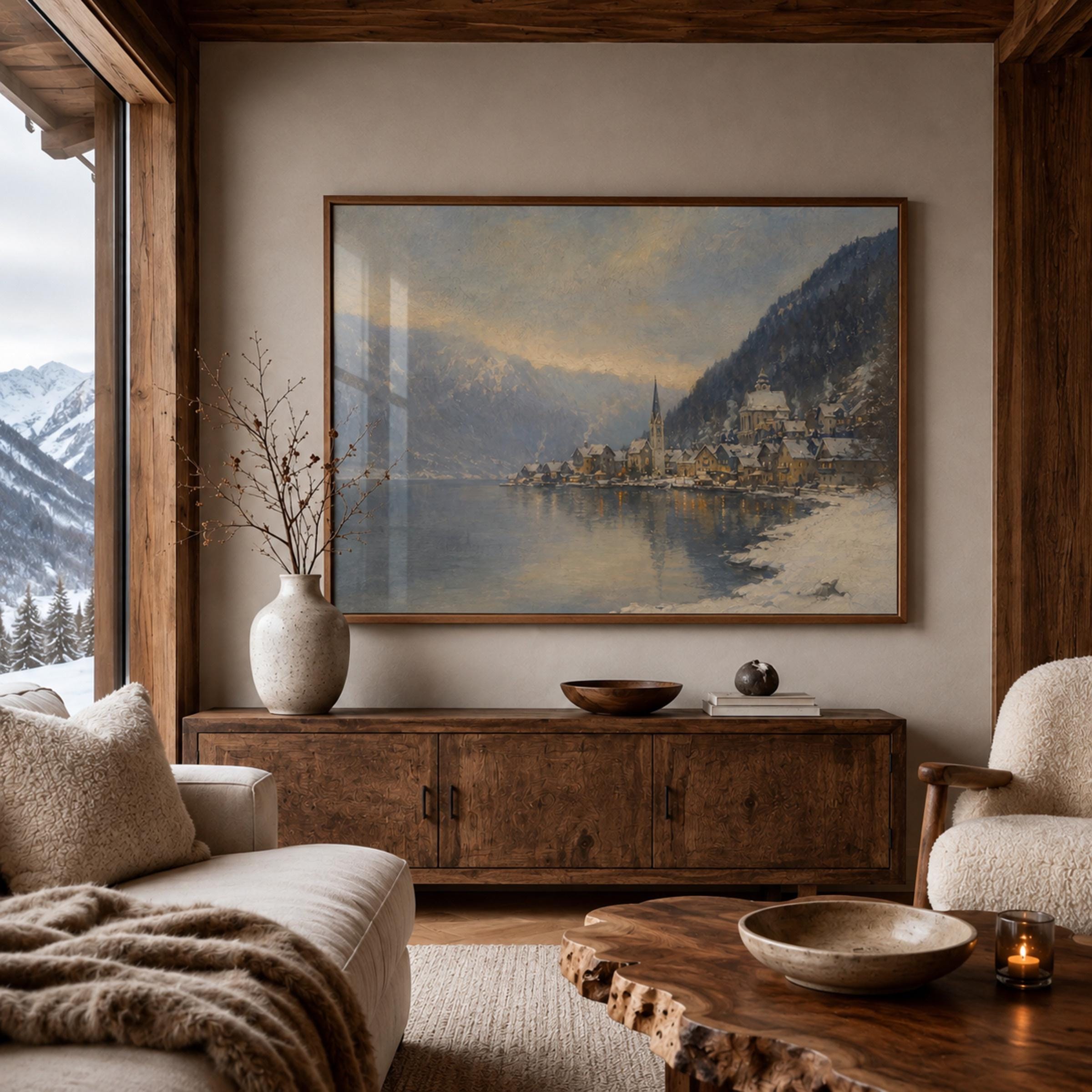 Winter Light on a Hallstatt-Inspired Lake — image 3