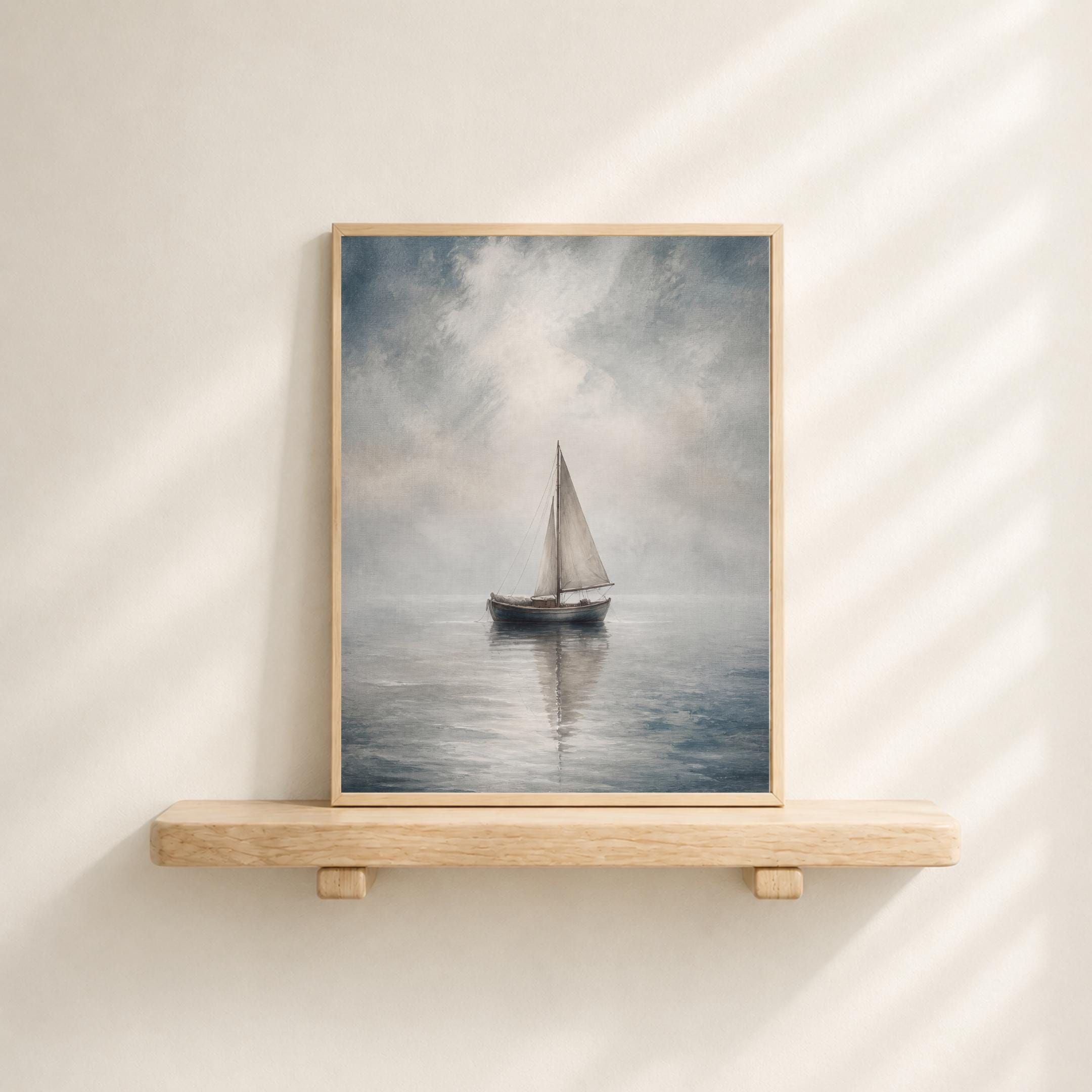 Sailboat Wall Art | Coastal Ocean Print | Nautical Printable Digital Download — image 6